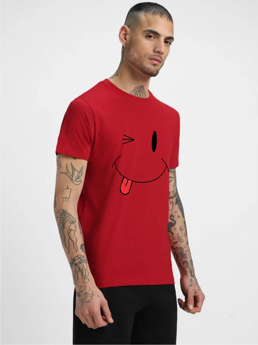 HESHA NAUGHTYFACE MENS PRINTED TSHIRT