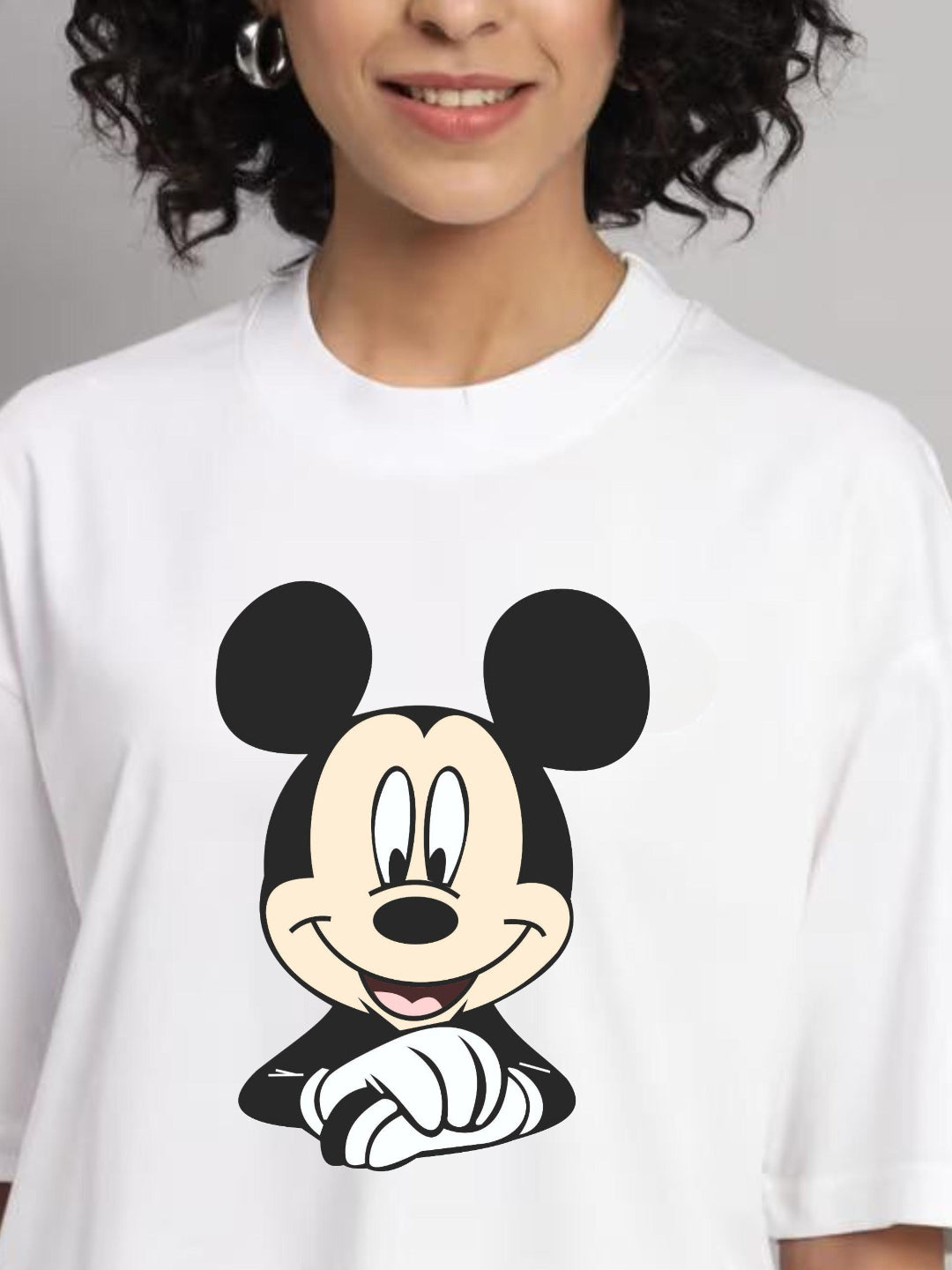 HESHA NEW MICKEY WOMEN OVERSIZE PRINTED TSHIRT