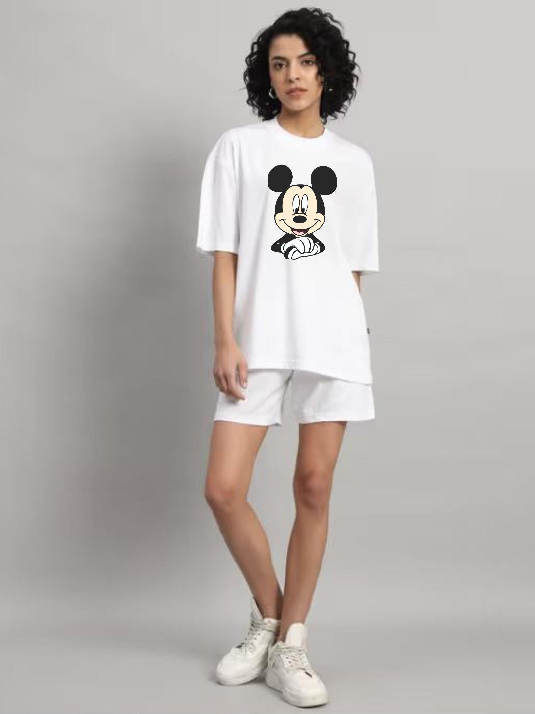 HESHA NEW MICKEY WOMEN OVERSIZE PRINTED TSHIRT