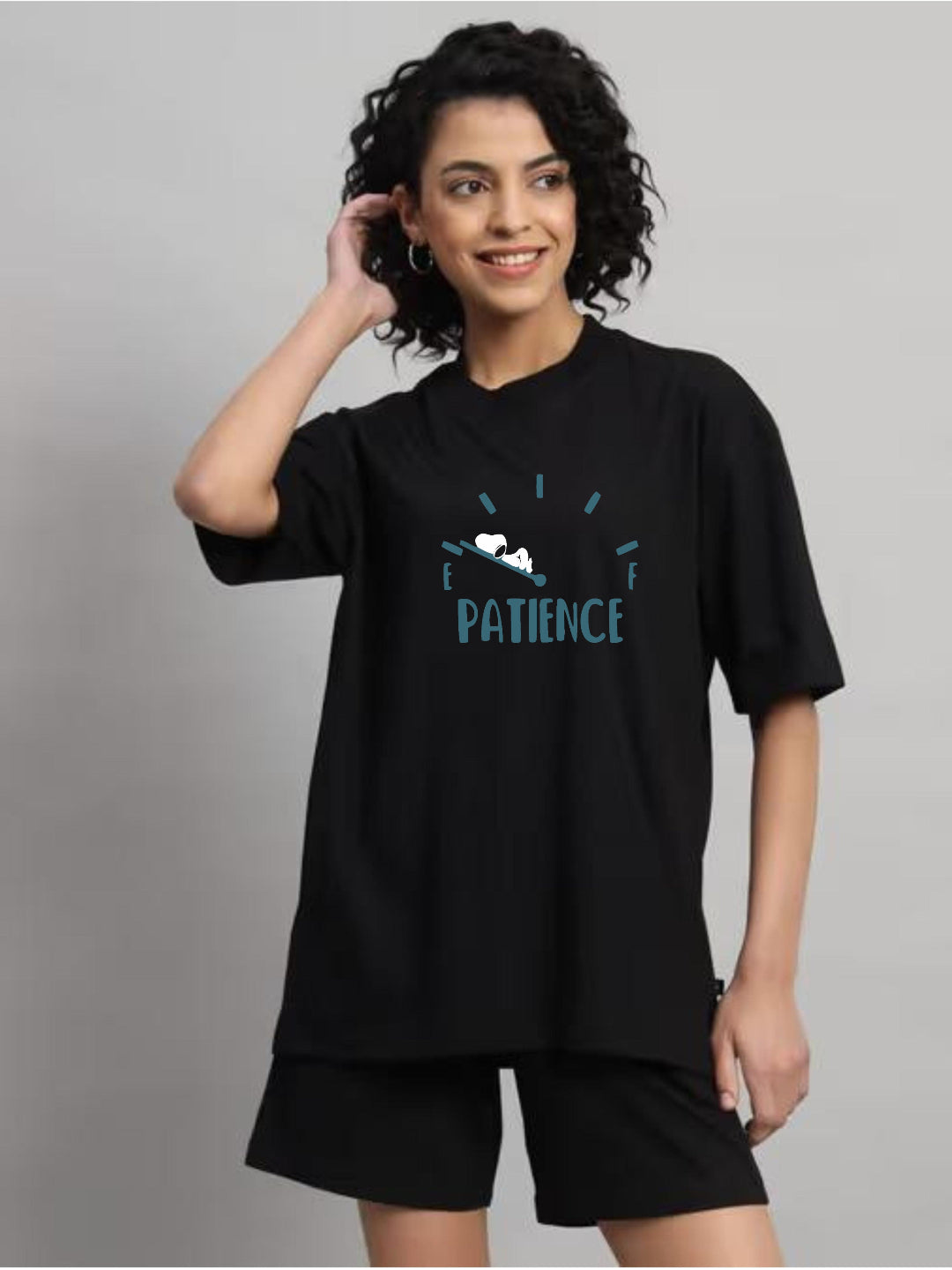 HESHA PATIENCE WOMEN OVERSIZE PRINTED TSHIRT