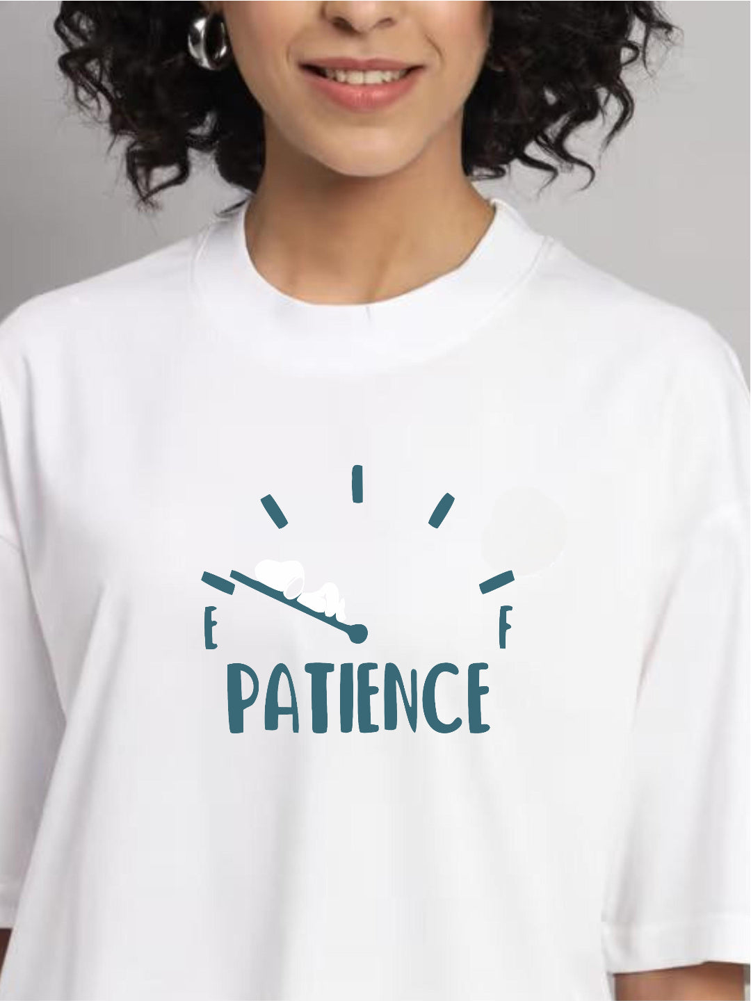 HESHA PATIENCE WOMEN OVERSIZE PRINTED TSHIRT