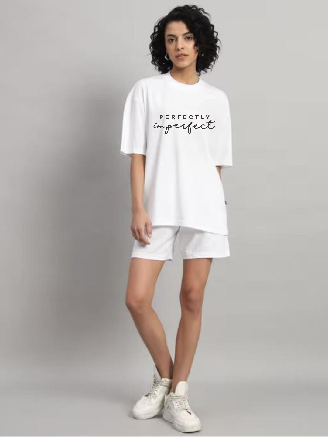 HESHA PERFECTLY IMFERFECT WOMEN OVERSIZE PRINTED TSHIRT
