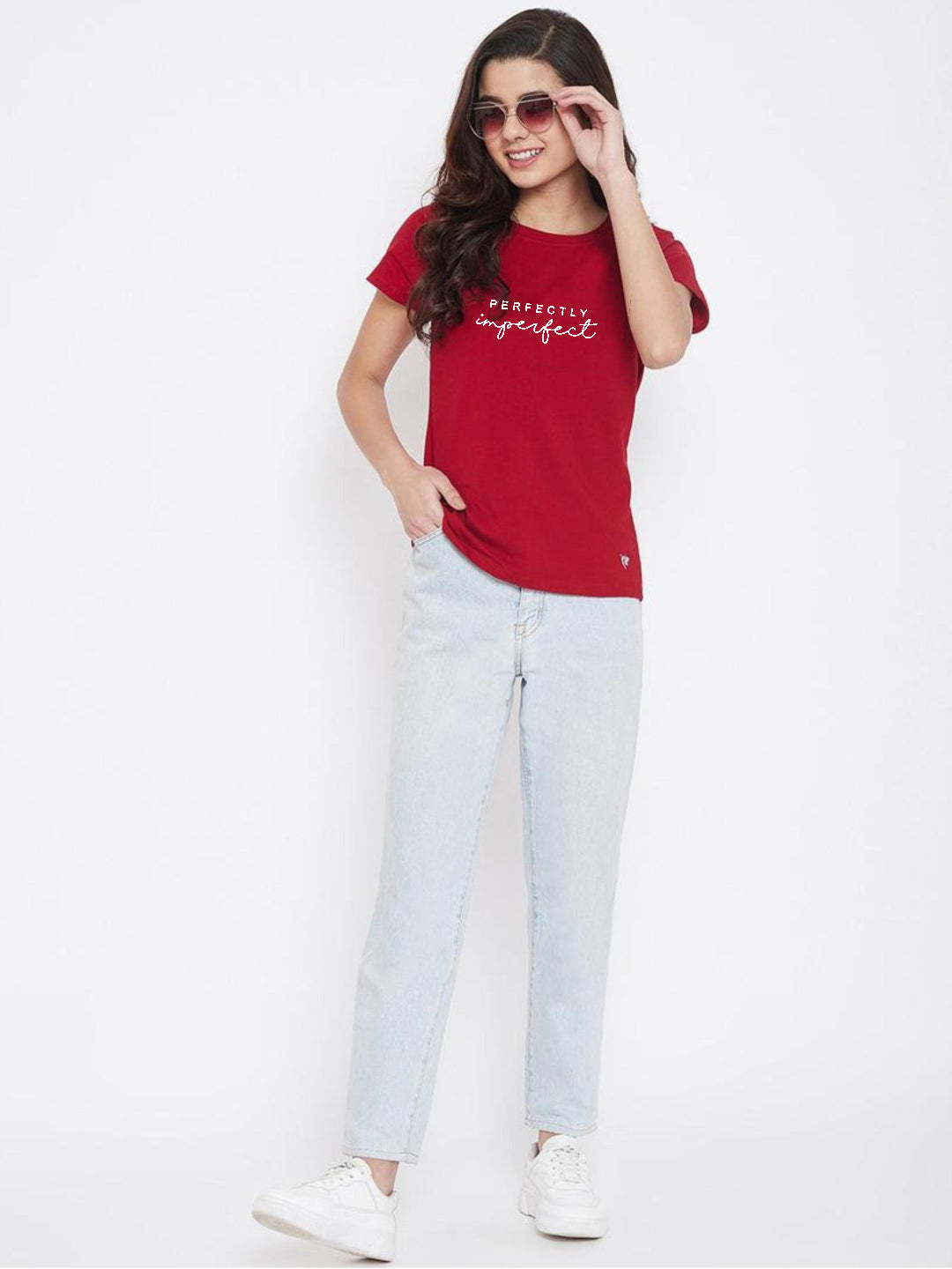 HESHA PERFECTLY IMPERFECT WOMEN REGULAR PRINTED TSHIRT