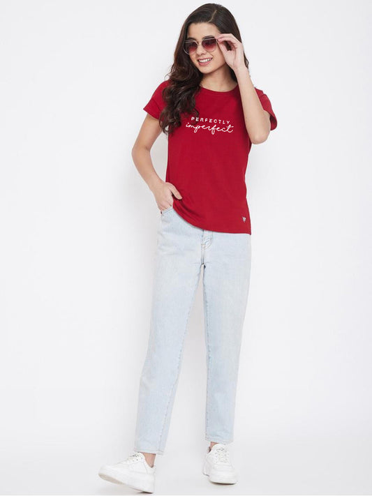 HESHA PERFECTLY IMPERFECT WOMEN REGULAR PRINTED TSHIRT