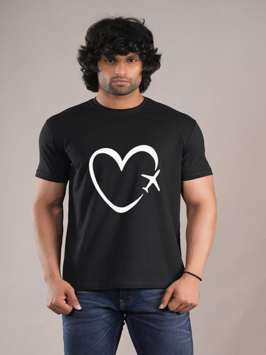 HESHA PLAIN HRT MENS PRINTED TSHIRT