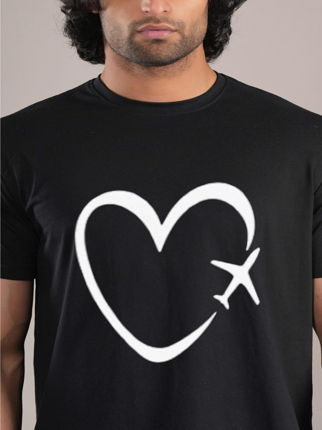 HESHA PLAIN HRT MENS PRINTED TSHIRT