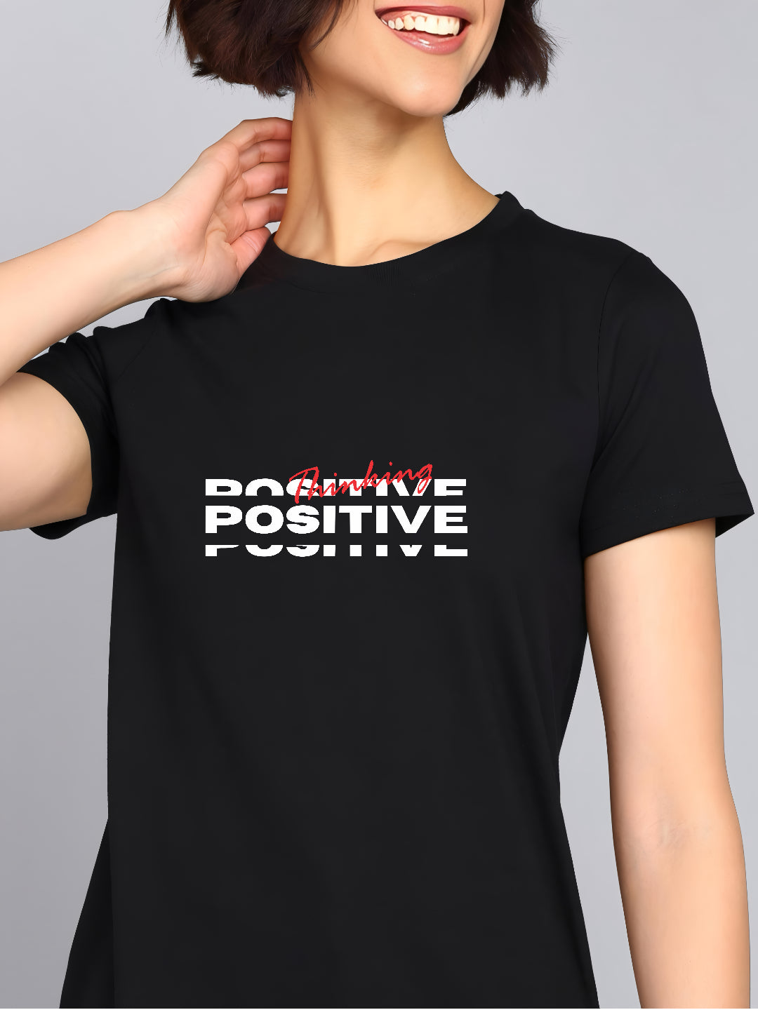 HESHA POSITIVE THINKING REGULAR PRINTED TSHIRT