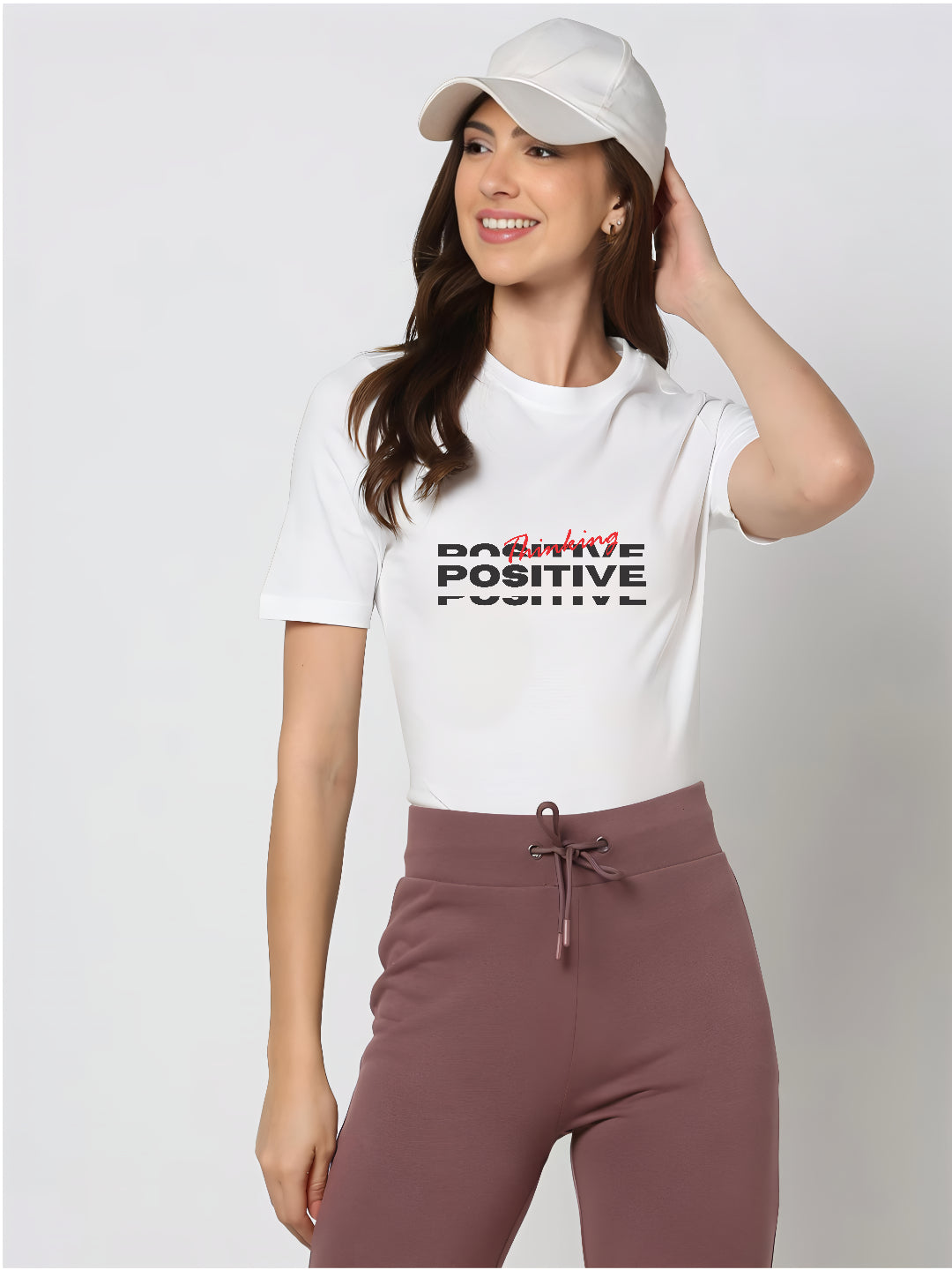 HESHA POSITIVE THINKING REGULAR PRINTED TSHIRT