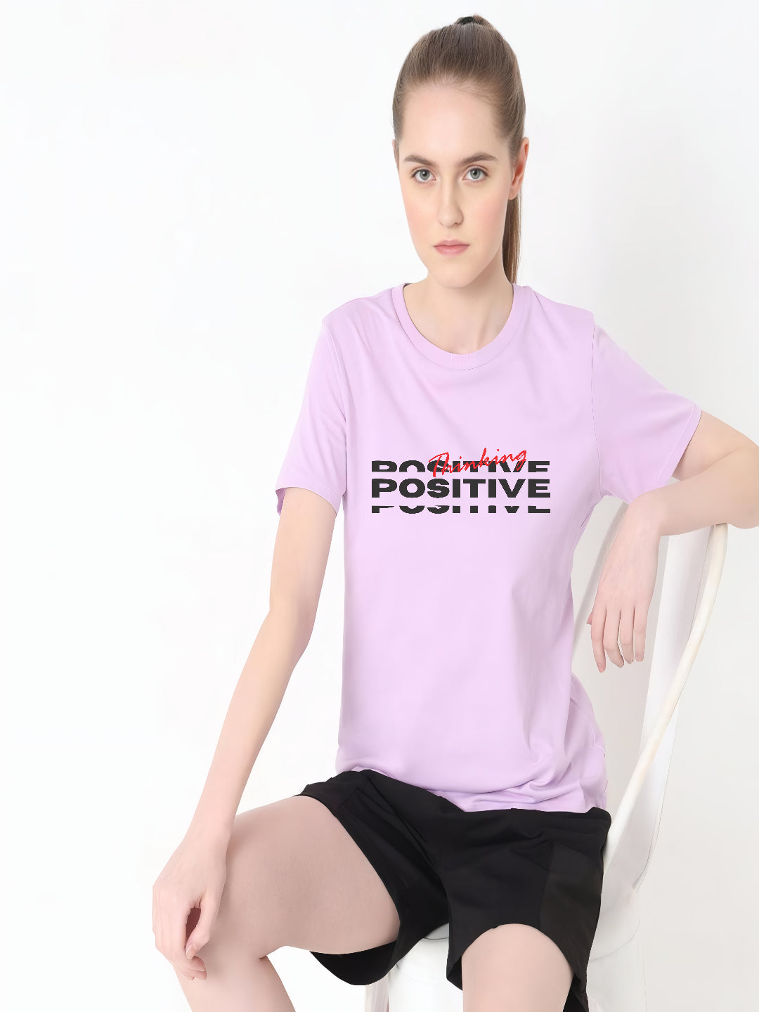 HESHA POSITIVE THINKING REGULAR PRINTED TSHIRT