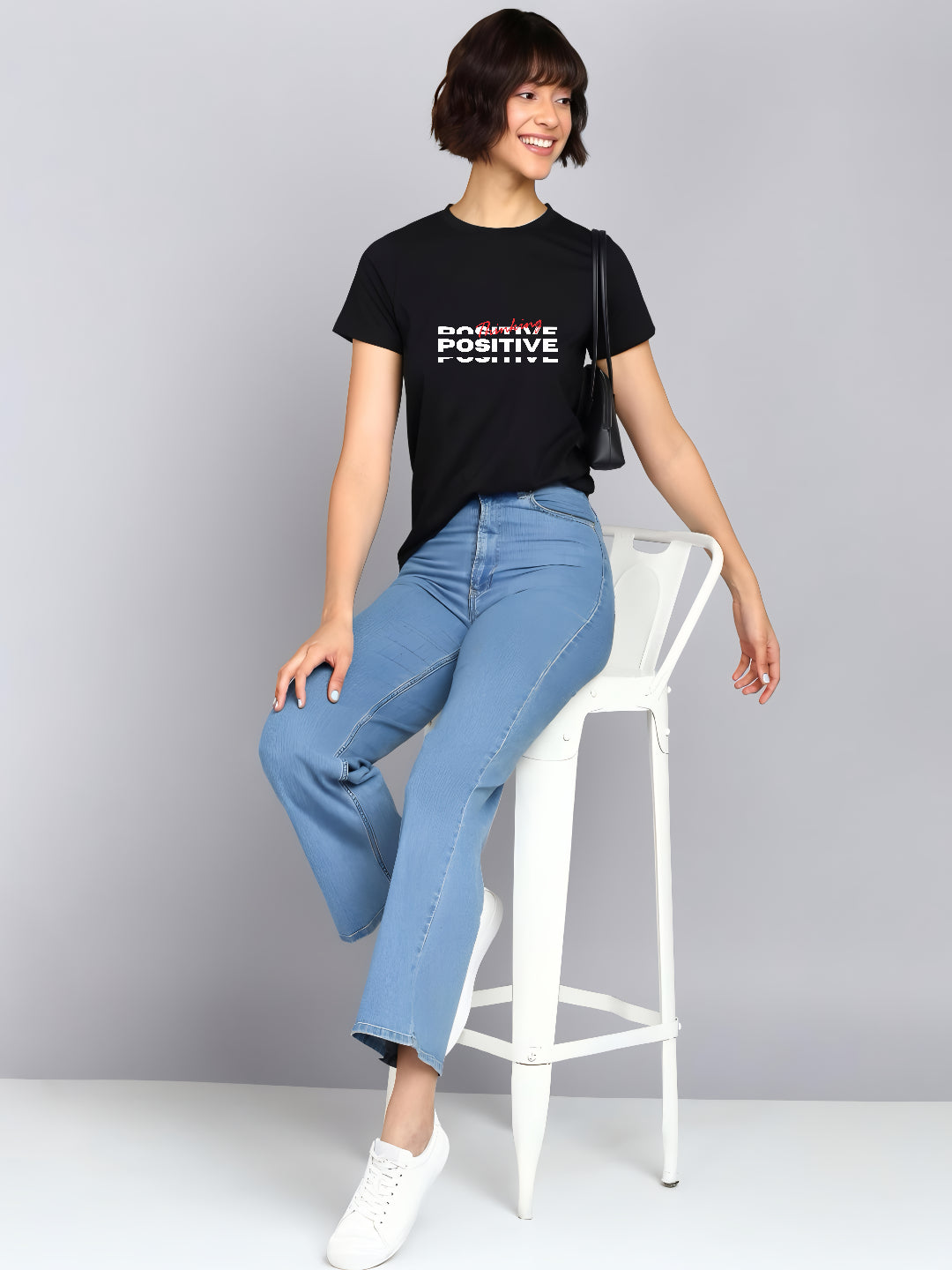 HESHA POSITIVE THINKING REGULAR PRINTED TSHIRT