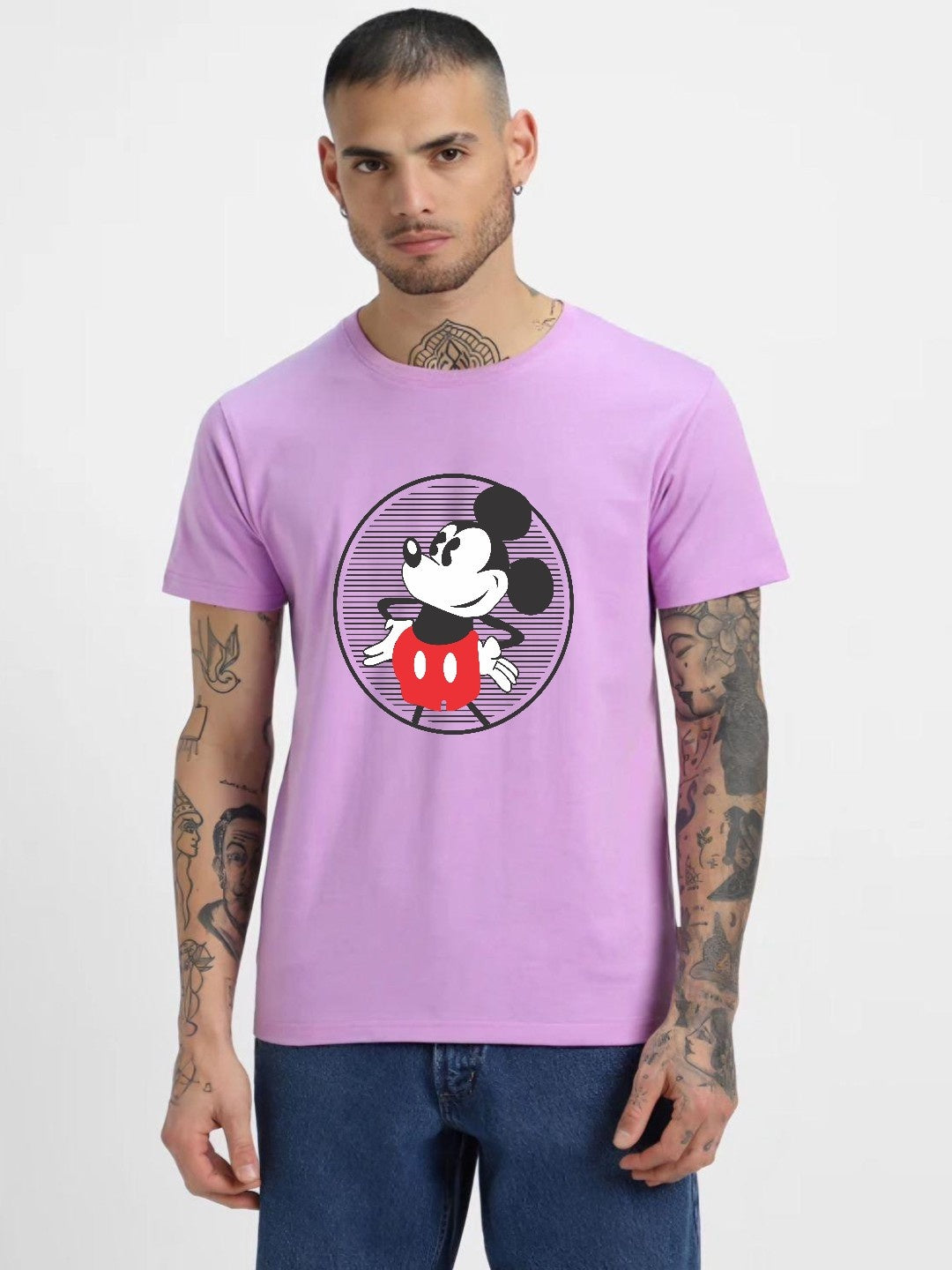 HESHA ROUND MICKEY MENS PRINTED TSHIRT