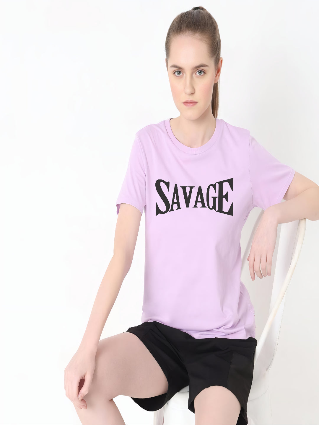 HESHA SAVAGE REGULAR PRINTED TSHIRT