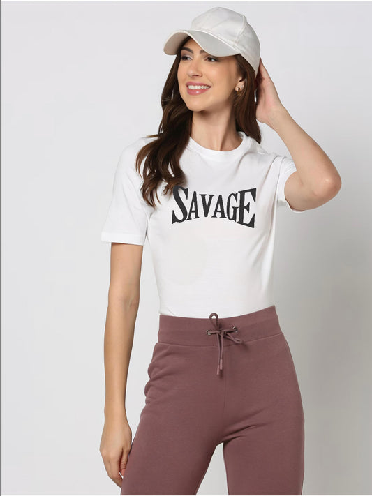 HESHA SAVAGE REGULAR PRINTED TSHIRT