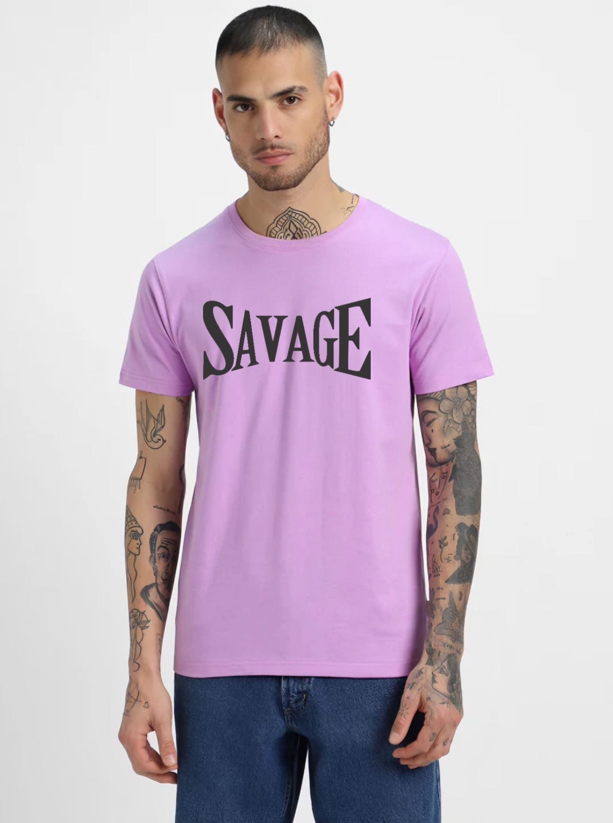HESHA SAVAGE MENS REGULAR PRINTED TSHIRT