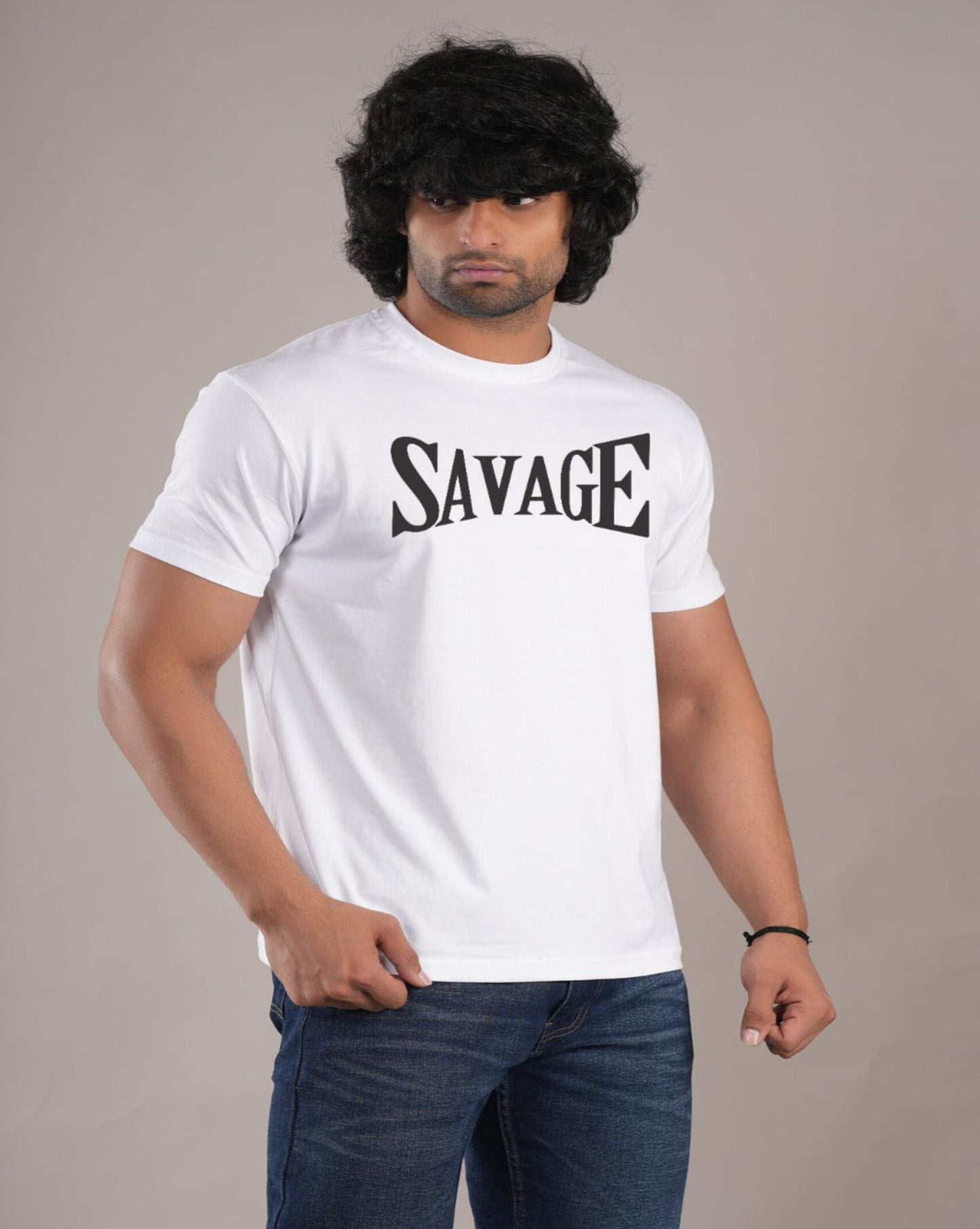 HESHA SAVAGE MENS REGULAR PRINTED TSHIRT