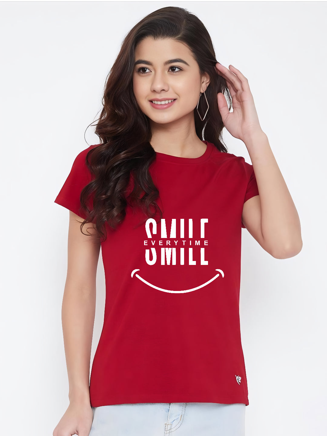 HESHA SMILE EVERYTIME REGULAR PRINTED TSHIRT