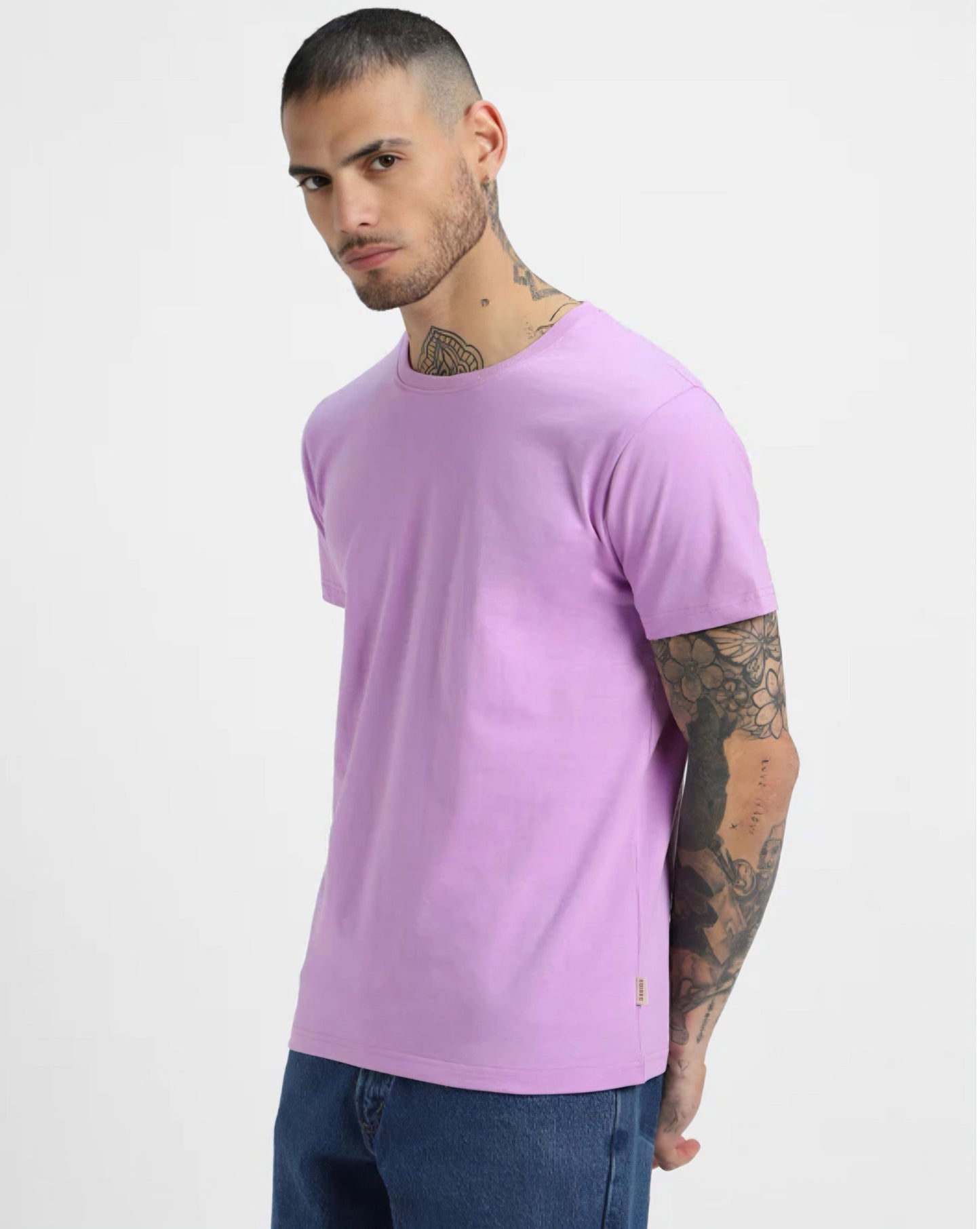 HESHA SOLID MENS REGULAR PRINTED TSHIRT