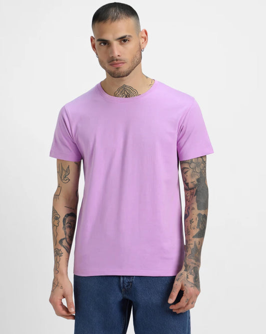 HESHA SOLID MENS REGULAR PRINTED TSHIRT