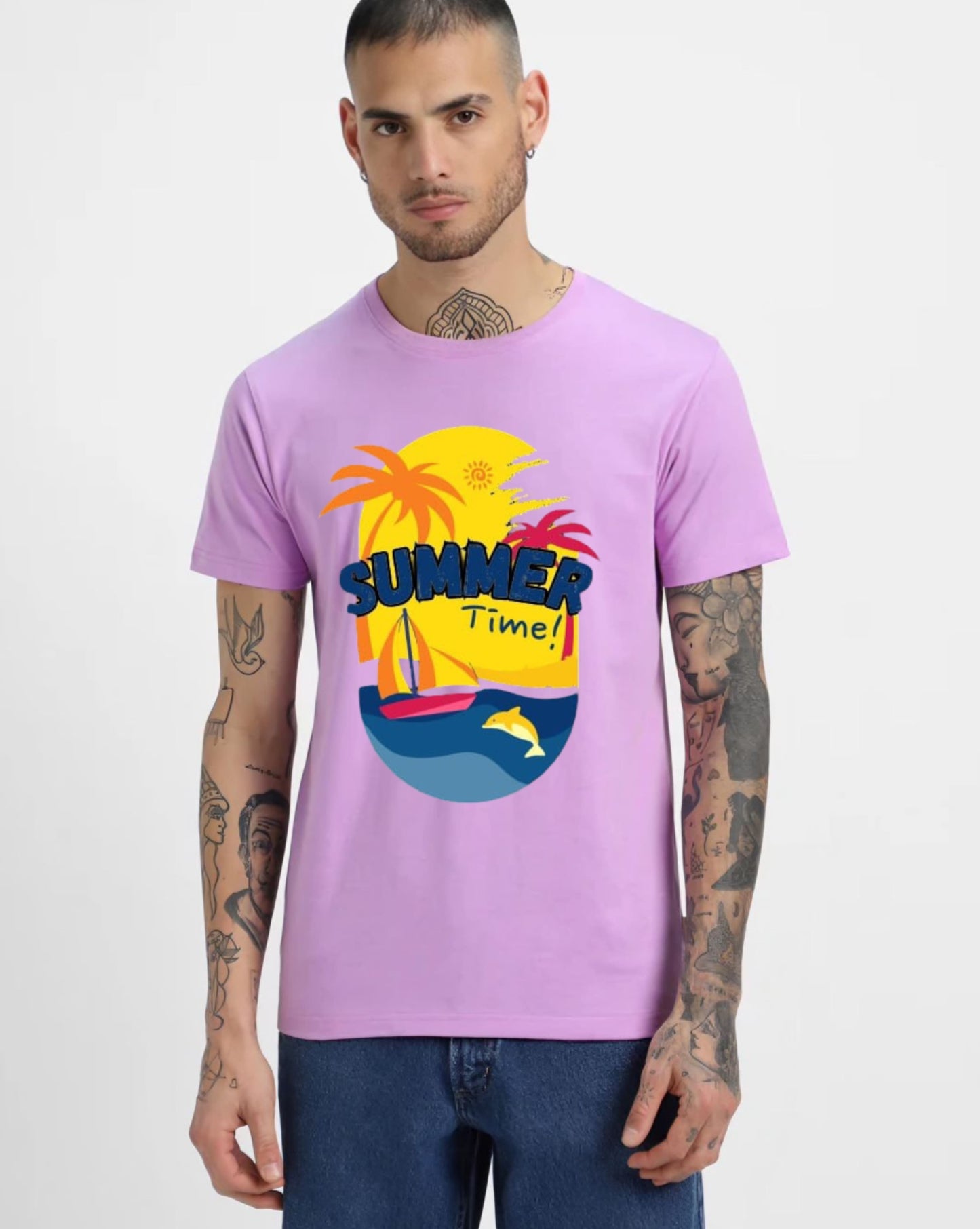HESHA SUMMER TIME MENS REGULAR PRINTED TSHIRT