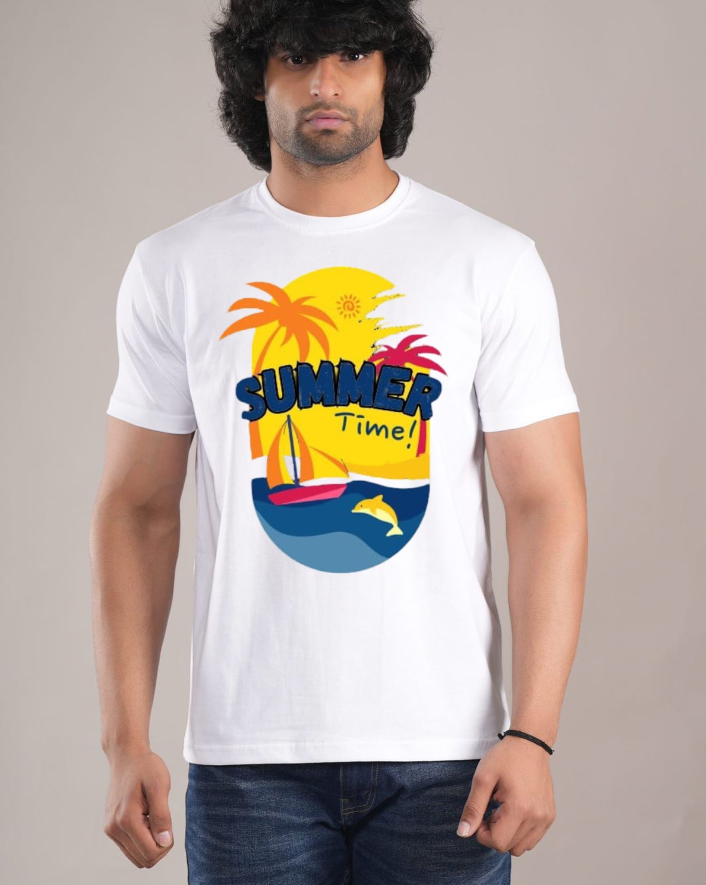 HESHA SUMMER TIME MENS REGULAR PRINTED TSHIRT