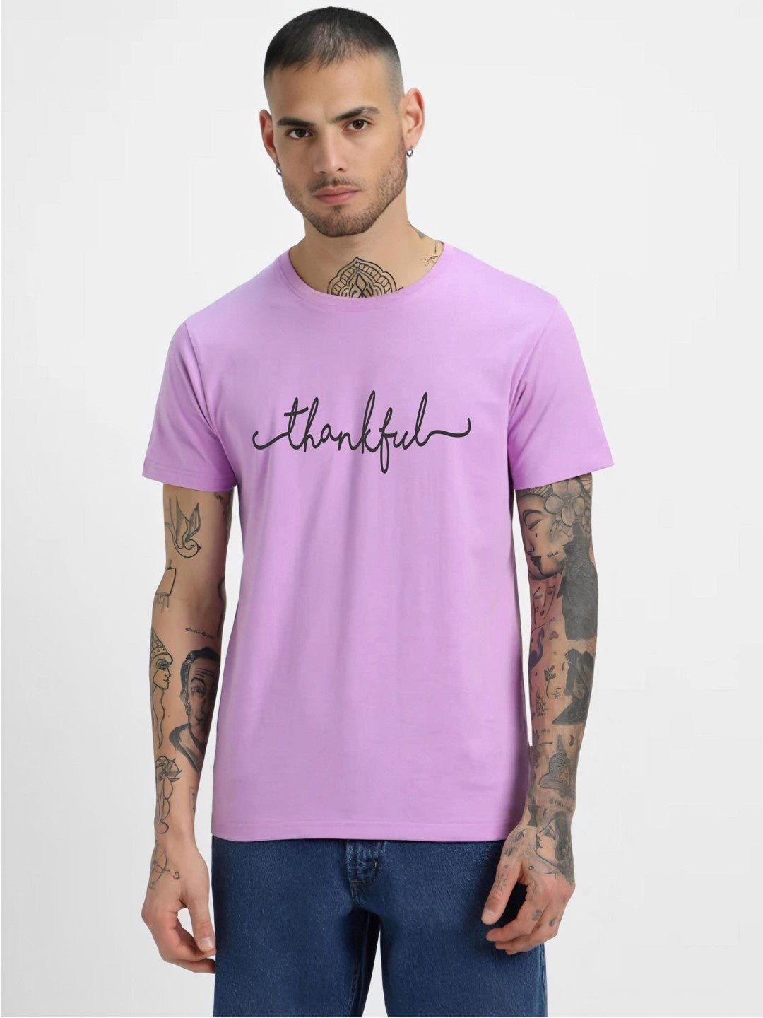 HESHA THANKFUL MENS PRINTED TSHIRT