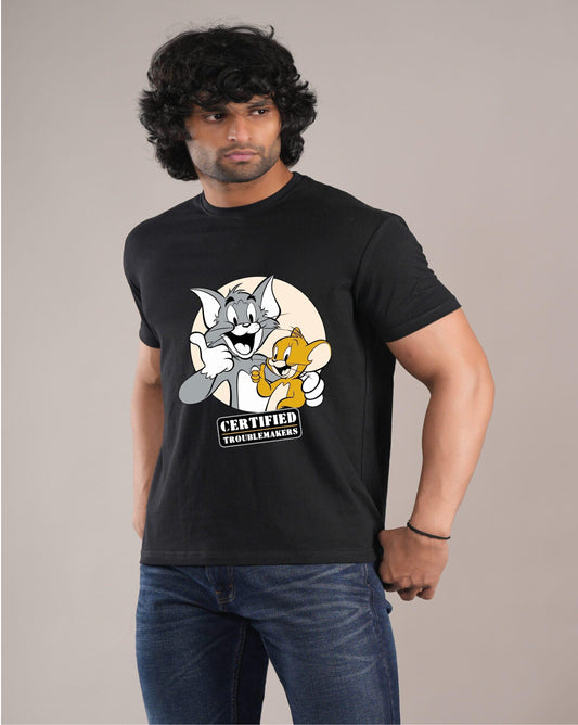 HESHA TOM&JERRY MENS REGULAR PRINTED TSHIRT