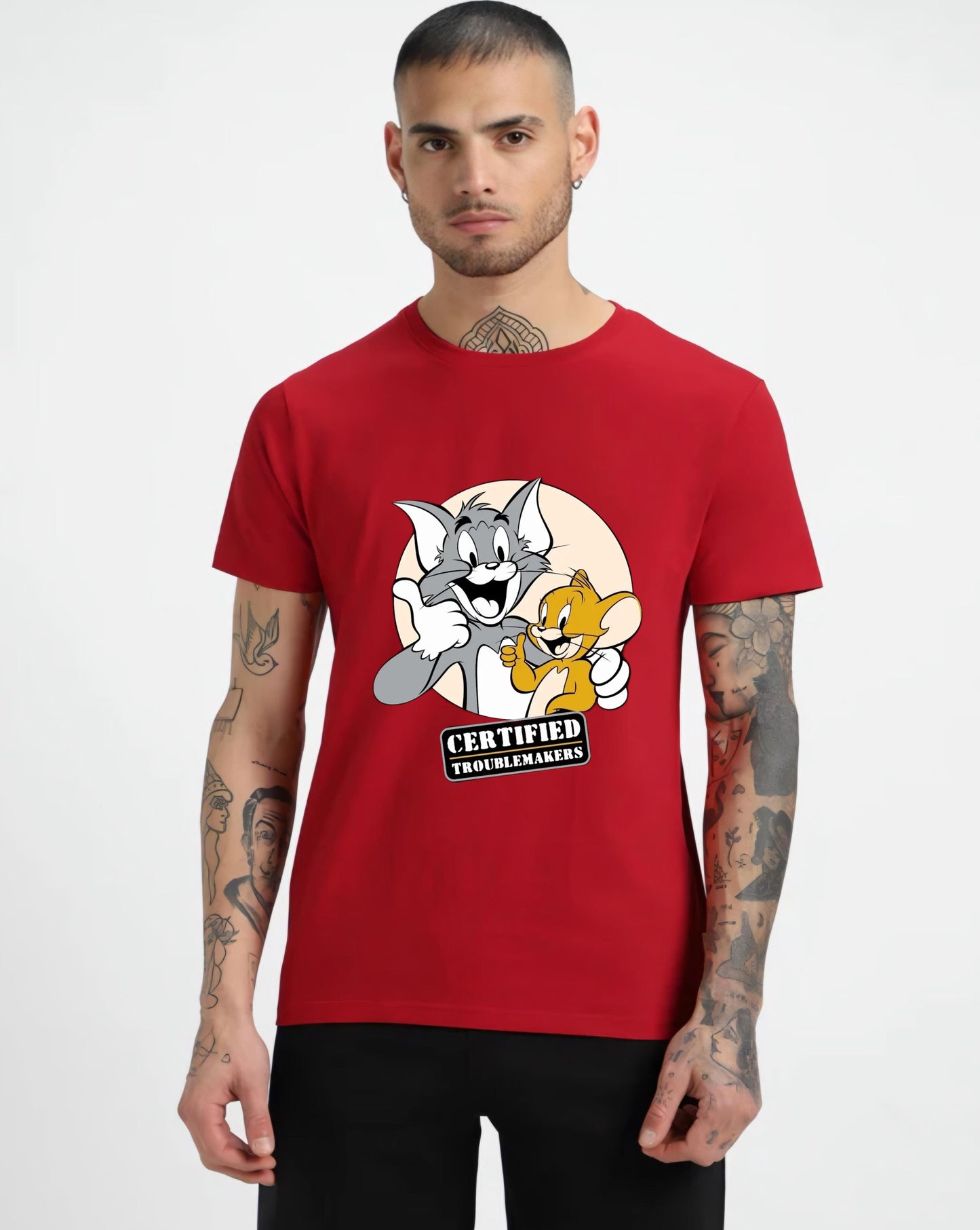 HESHA TOM&JERRY MENS REGULAR PRINTED TSHIRT