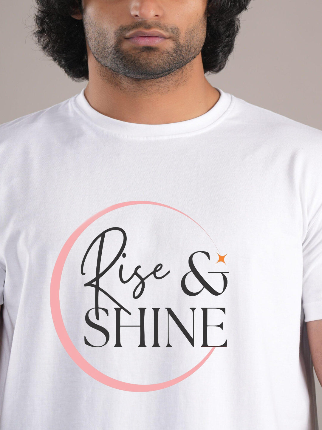 HESHA RISE&SHINE MENS REGULAR PRINTED TSHIRT