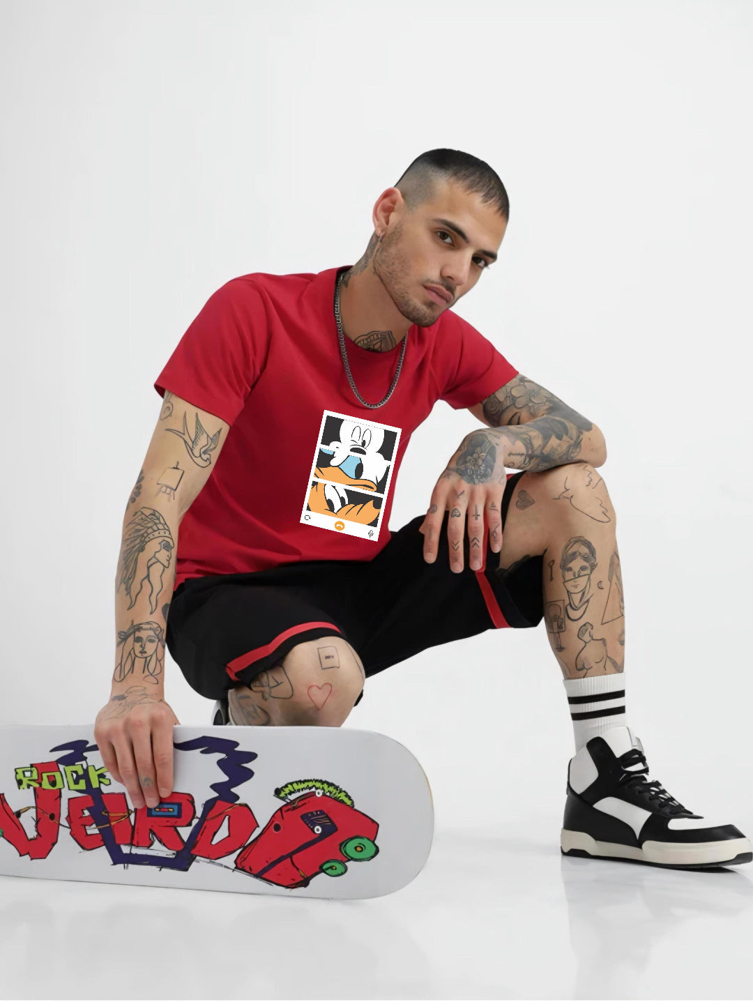 HESHA 3FACE MENS REGULAR PRINTED TSHIRT