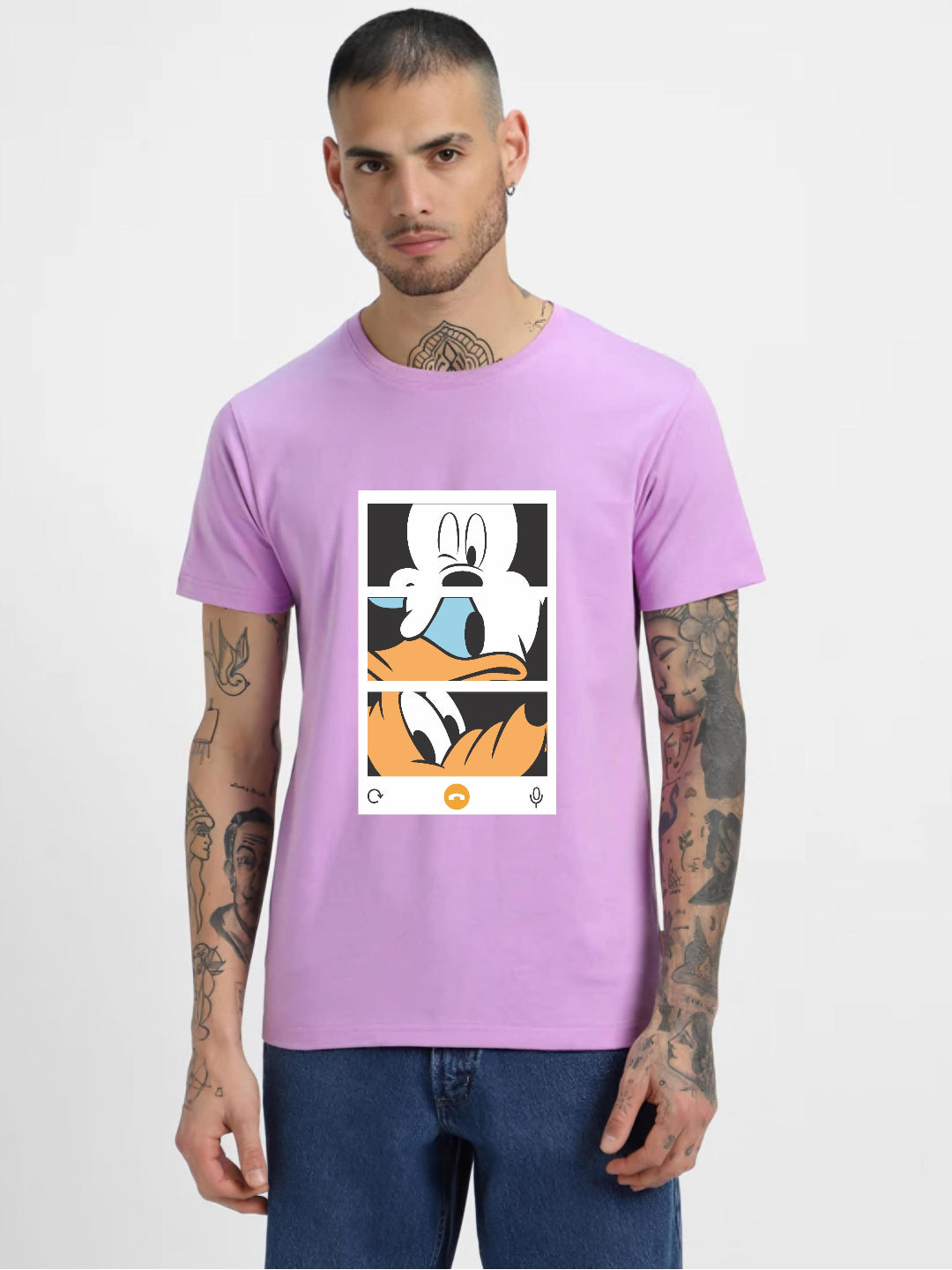 HESHA 3FACE MENS REGULAR PRINTED TSHIRT