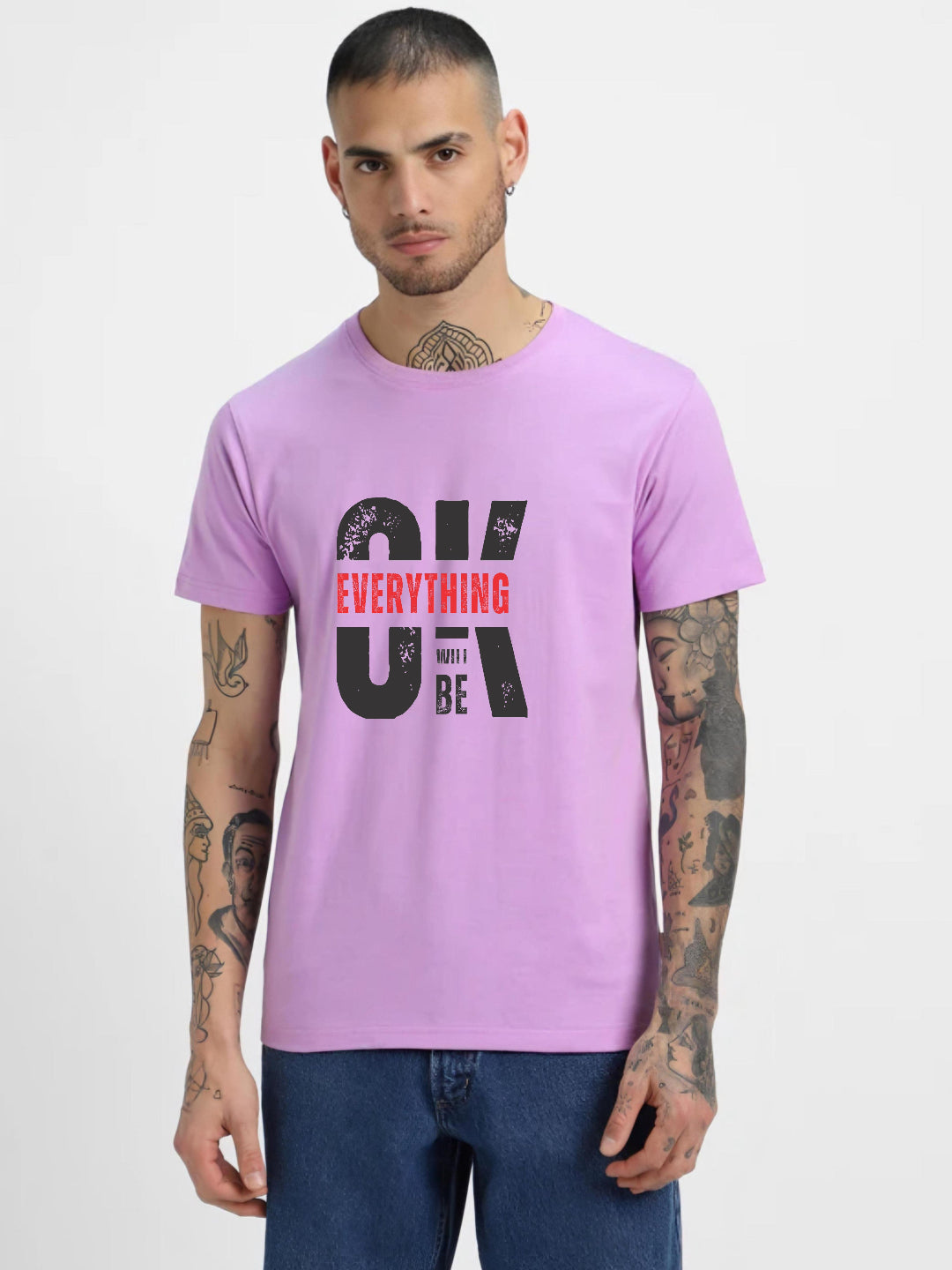 HESHA OK MENS REGULAR PRINTED TSHIRT