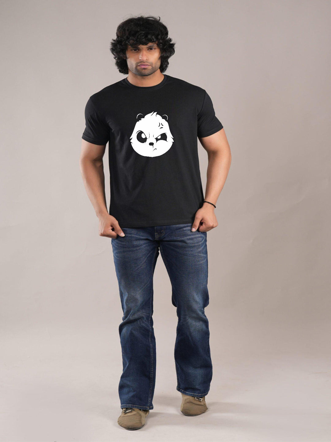 HESHA URBAN DRIFT PANDA MENS REGULAR PRINTED TSHIRT