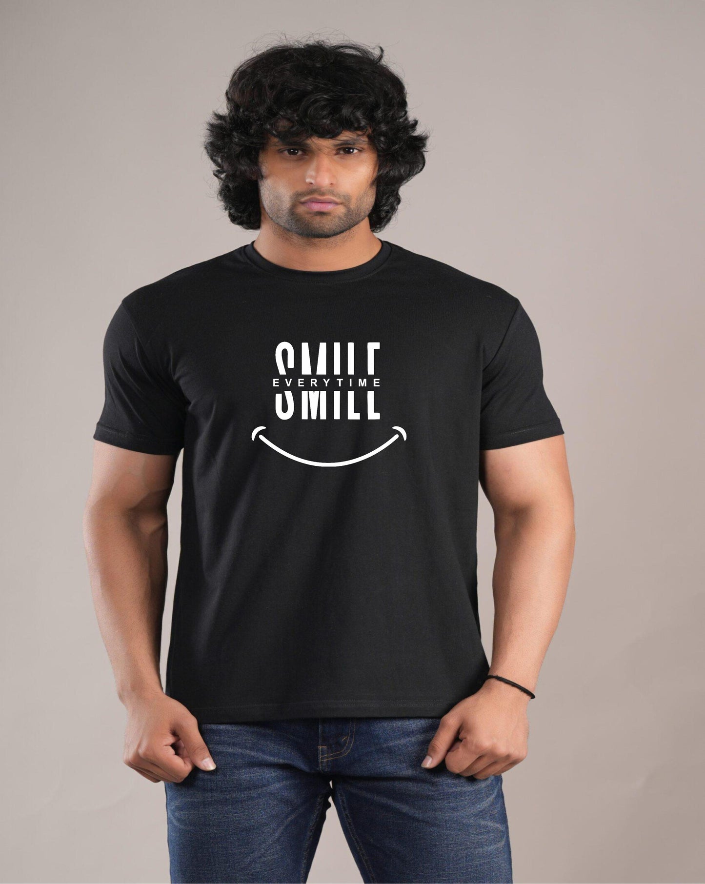 HESHA SMILE EVERYTIME MENS REGULAR PRINTED TSHIRT