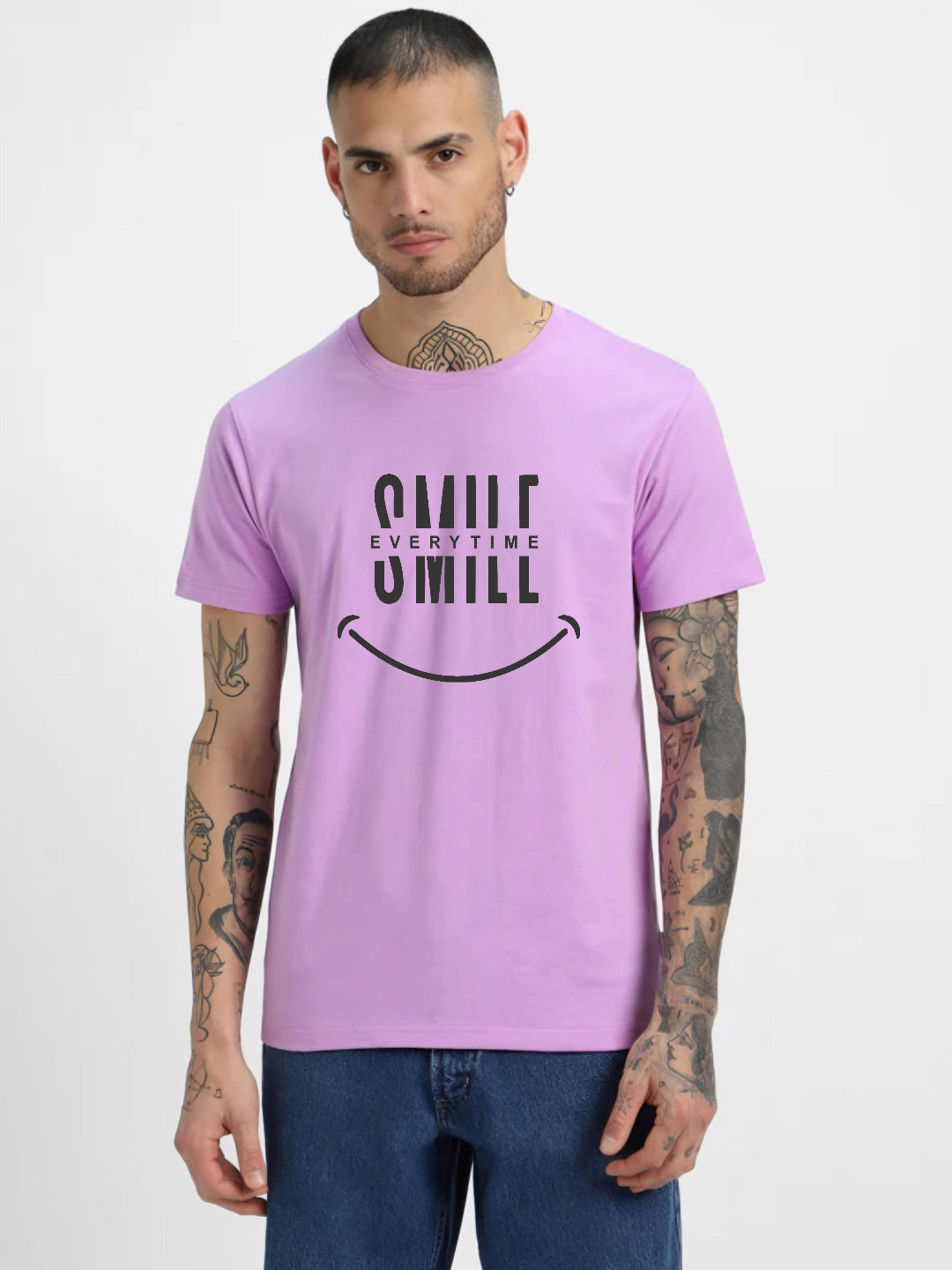 HESHA SMILE EVERYTIME MENS REGULAR PRINTED TSHIRT