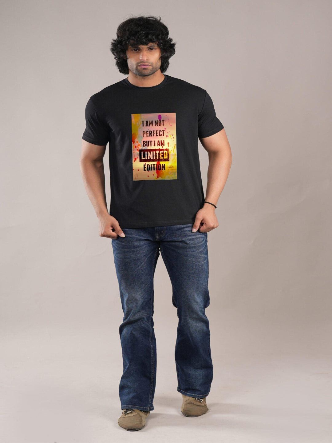 HESHA I'M NOT PERFECT MENS REGULAR PRINTED TSHIRT