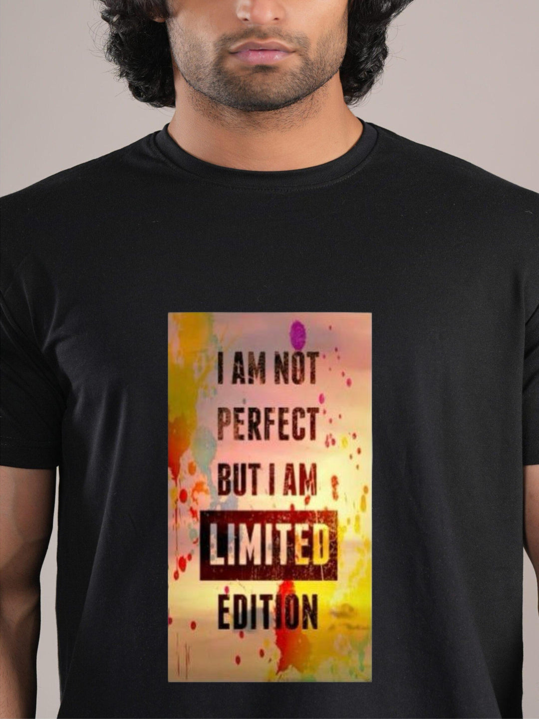 HESHA I'M NOT PERFECT MENS REGULAR PRINTED TSHIRT