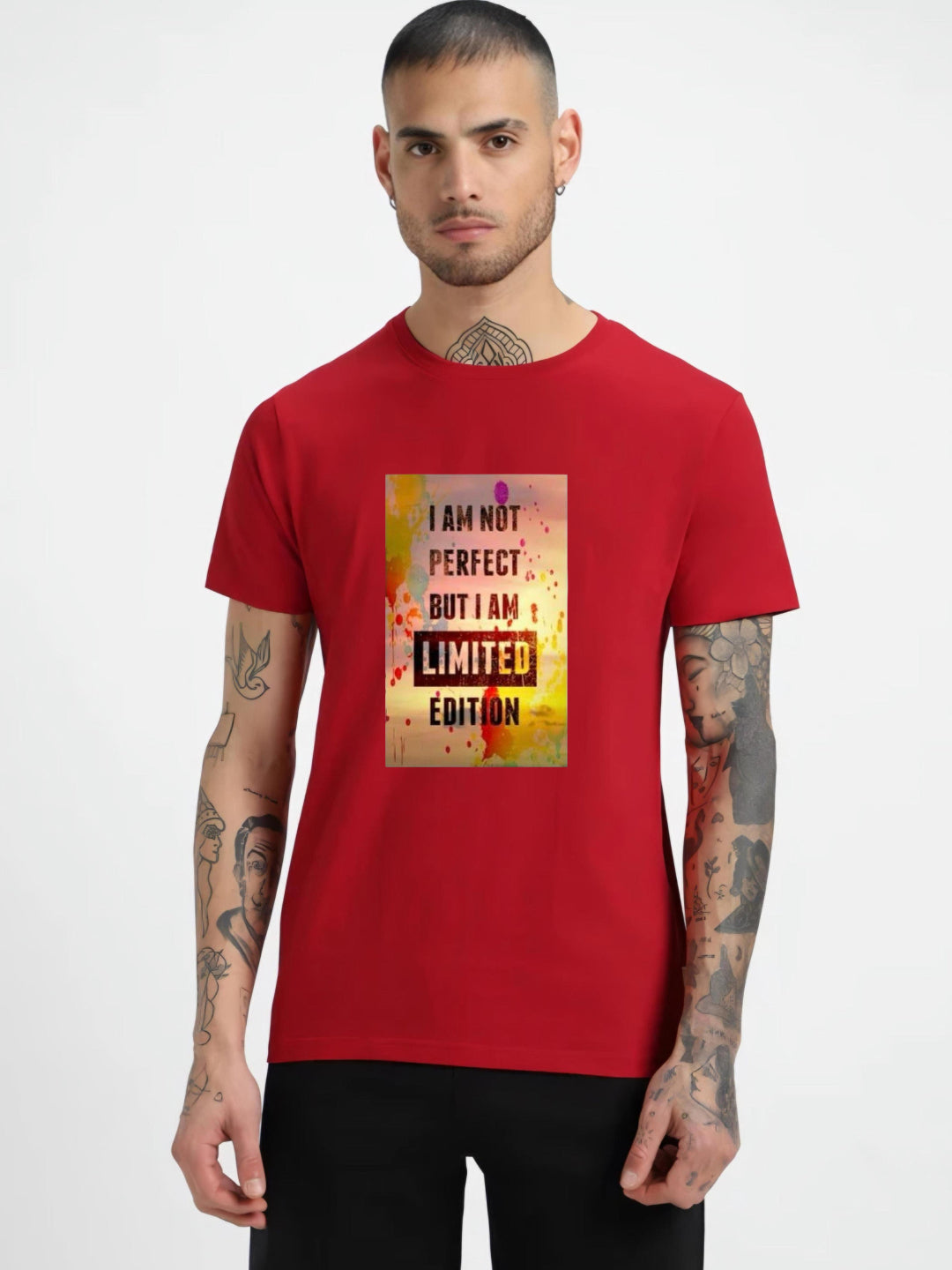 HESHA I'M NOT PERFECT MENS REGULAR PRINTED TSHIRT