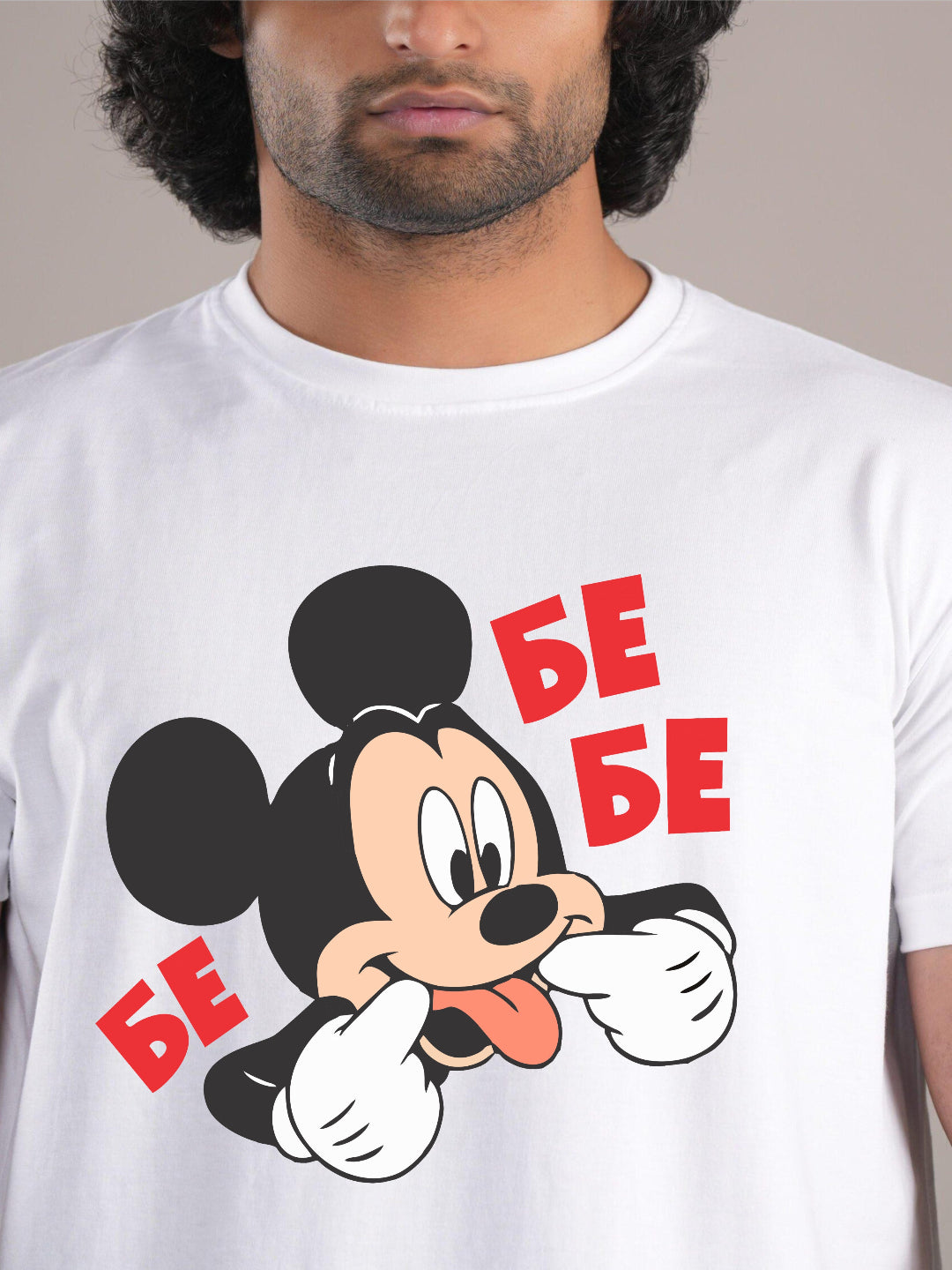HESHA BE FUNNY MICKEY MENS REGULAR PRINTED TSHIRT