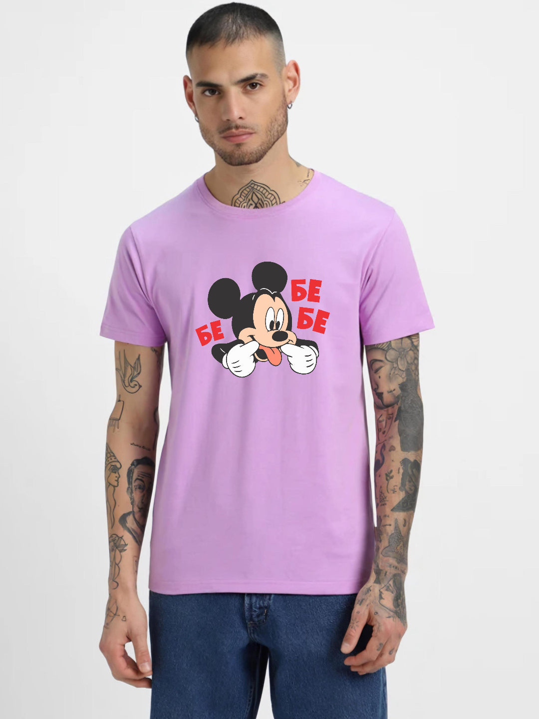 HESHA BE FUNNY MICKEY MENS REGULAR PRINTED TSHIRT