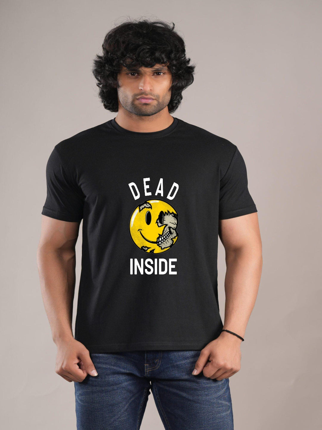 HESHA DEAD INSIDE MENS REGULAR PRINTED TSHIRT