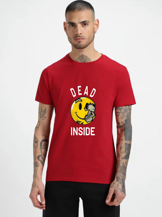 HESHA DEAD INSIDE MENS REGULAR PRINTED TSHIRT