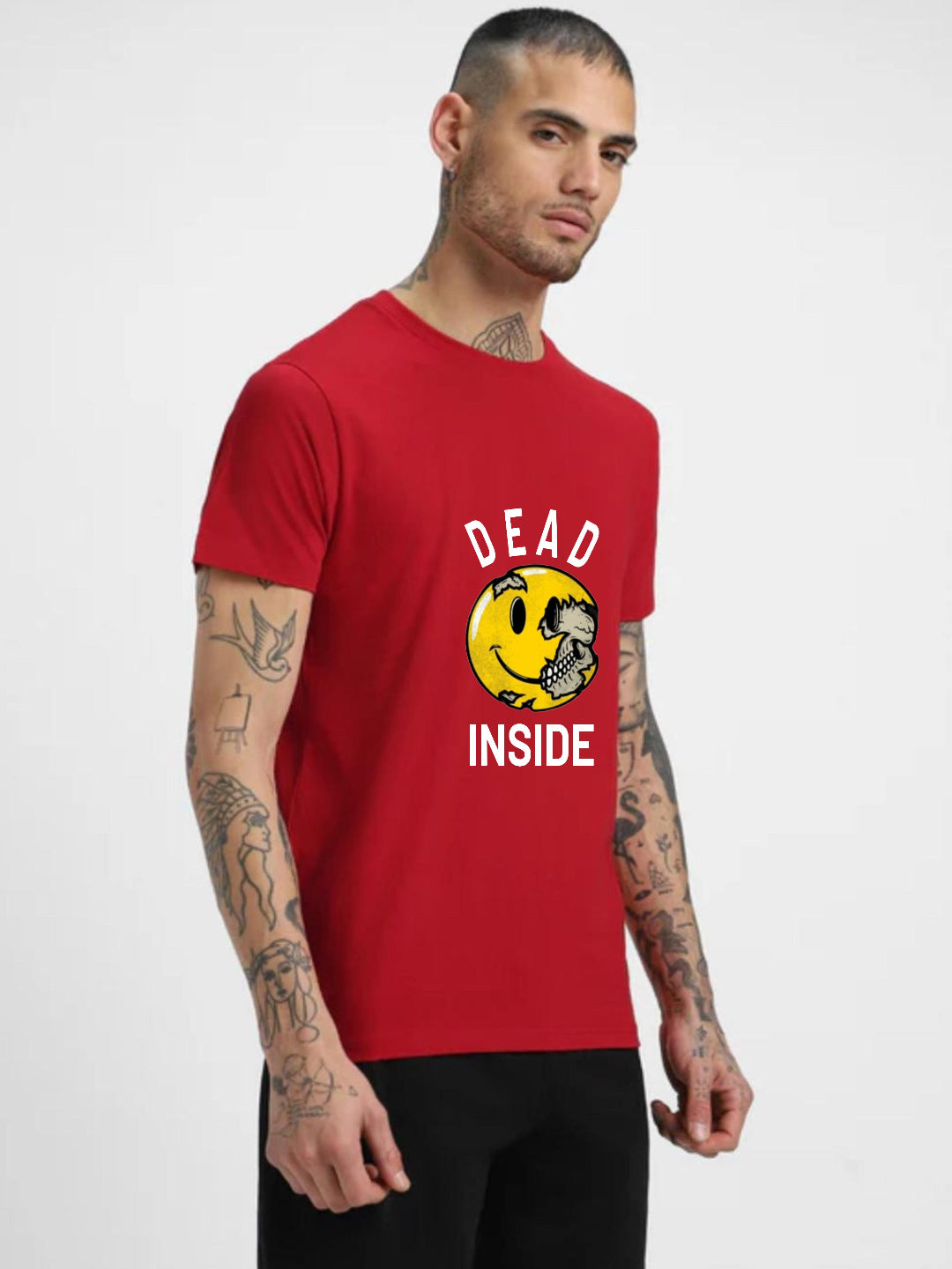 HESHA DEAD INSIDE MENS REGULAR PRINTED TSHIRT