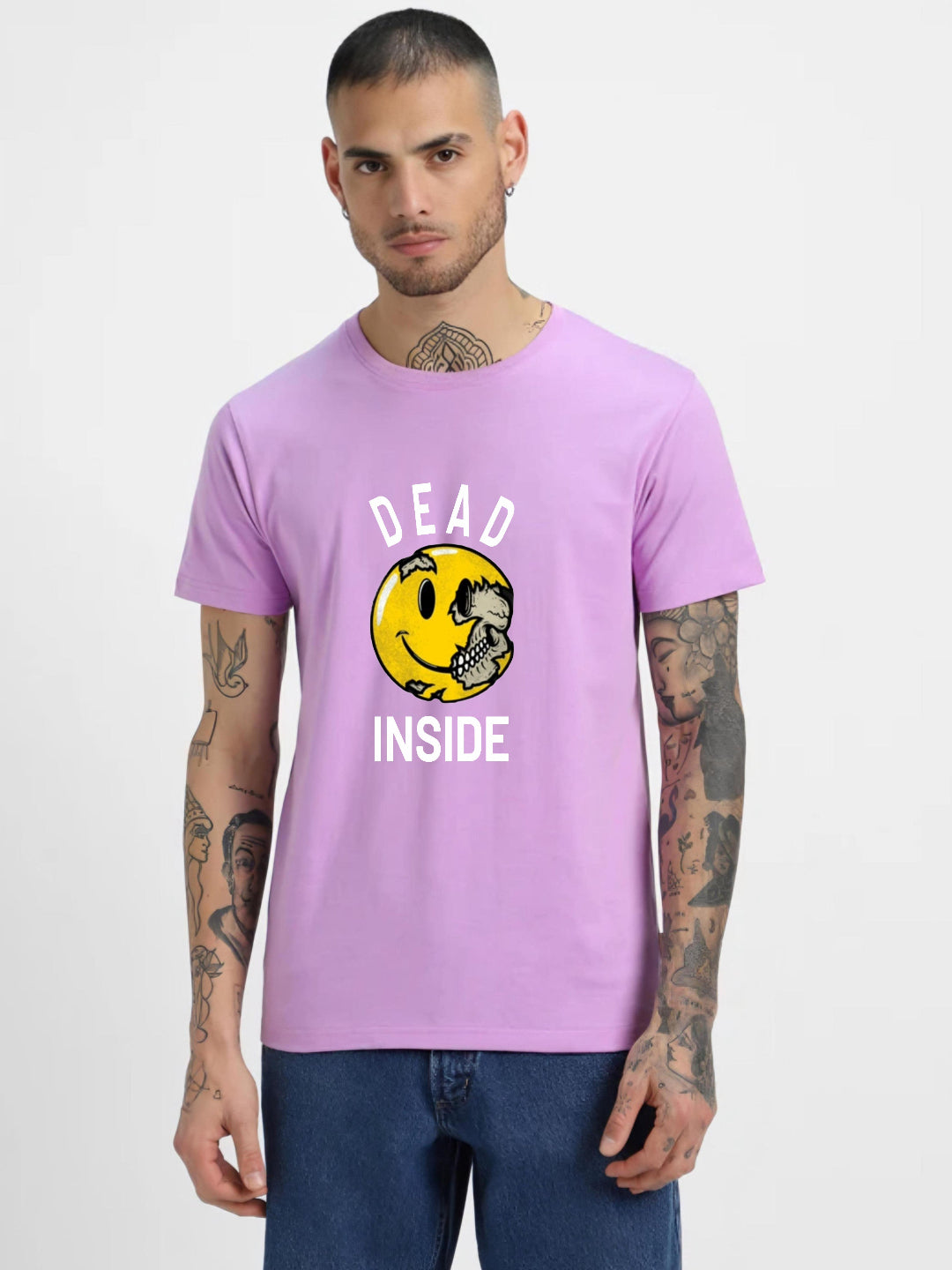 HESHA DEAD INSIDE MENS REGULAR PRINTED TSHIRT