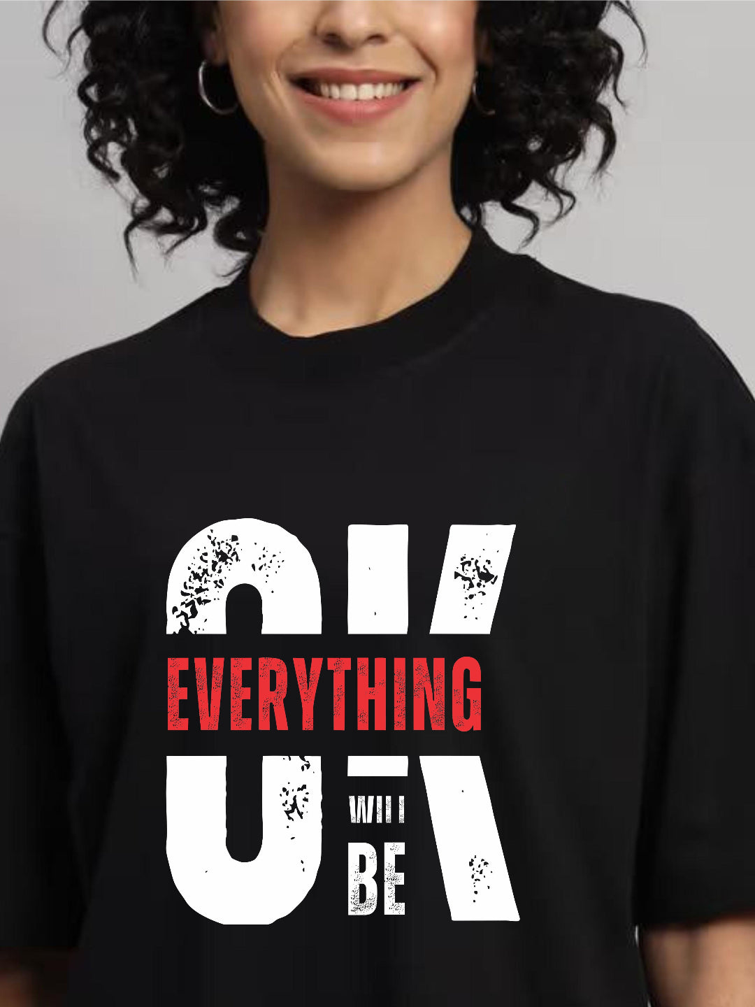 HESHA OK WOMEN OVERSIZE PRINTED TSHIRT