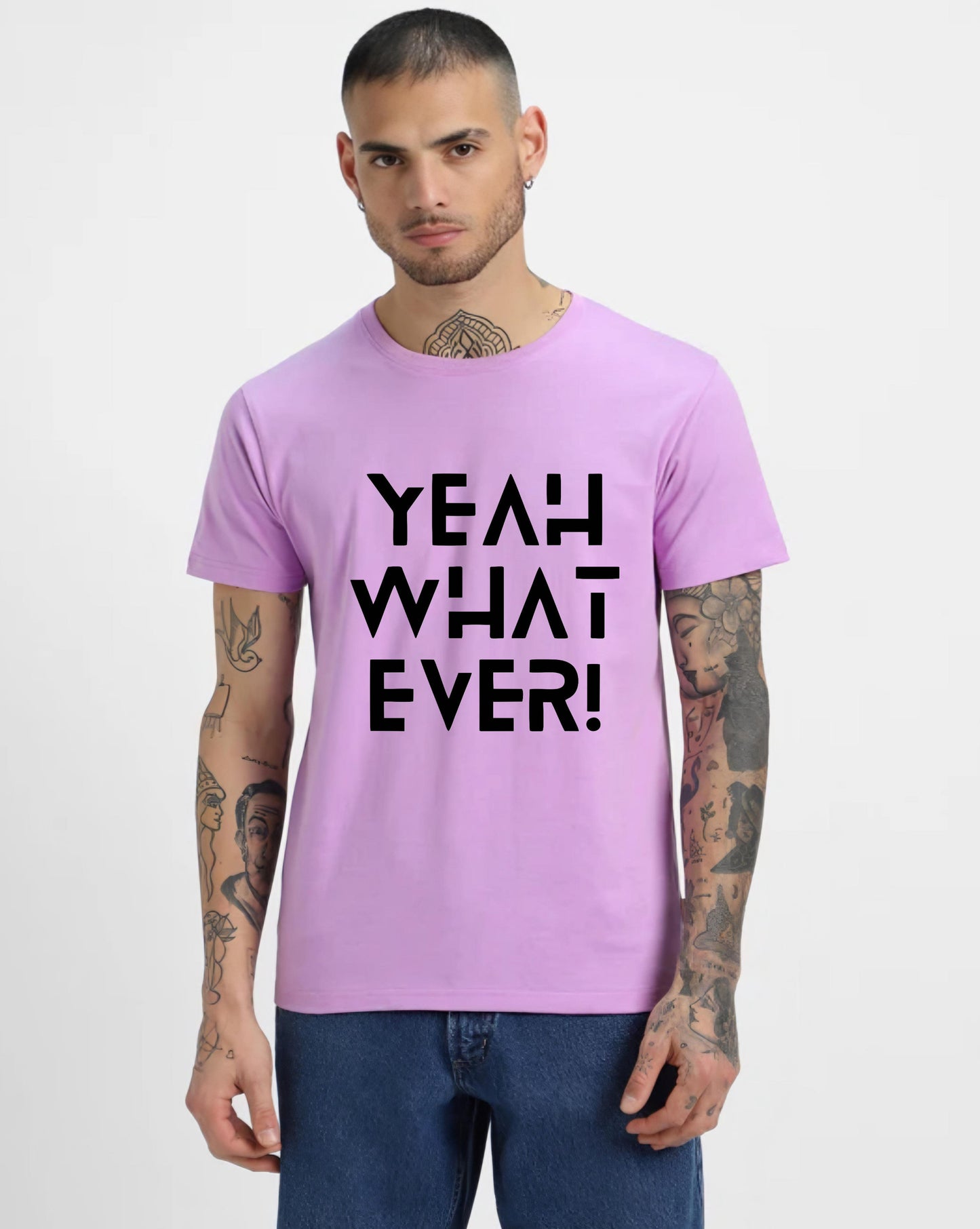 HESHA YEAH WHATEVER MENS REGULAR PRINTED TSHIRT