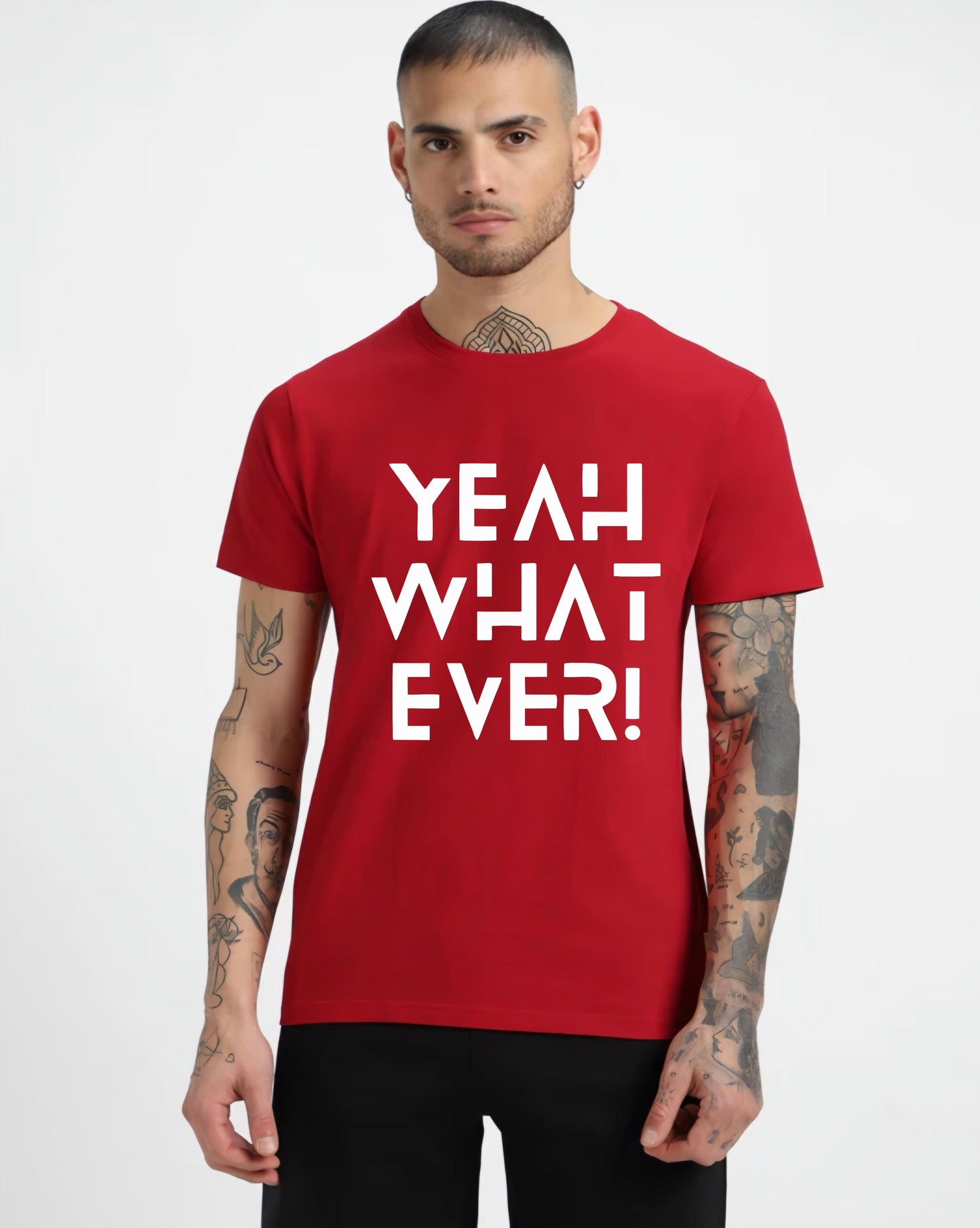 HESHA YEAH WHATEVER MENS REGULAR PRINTED TSHIRT