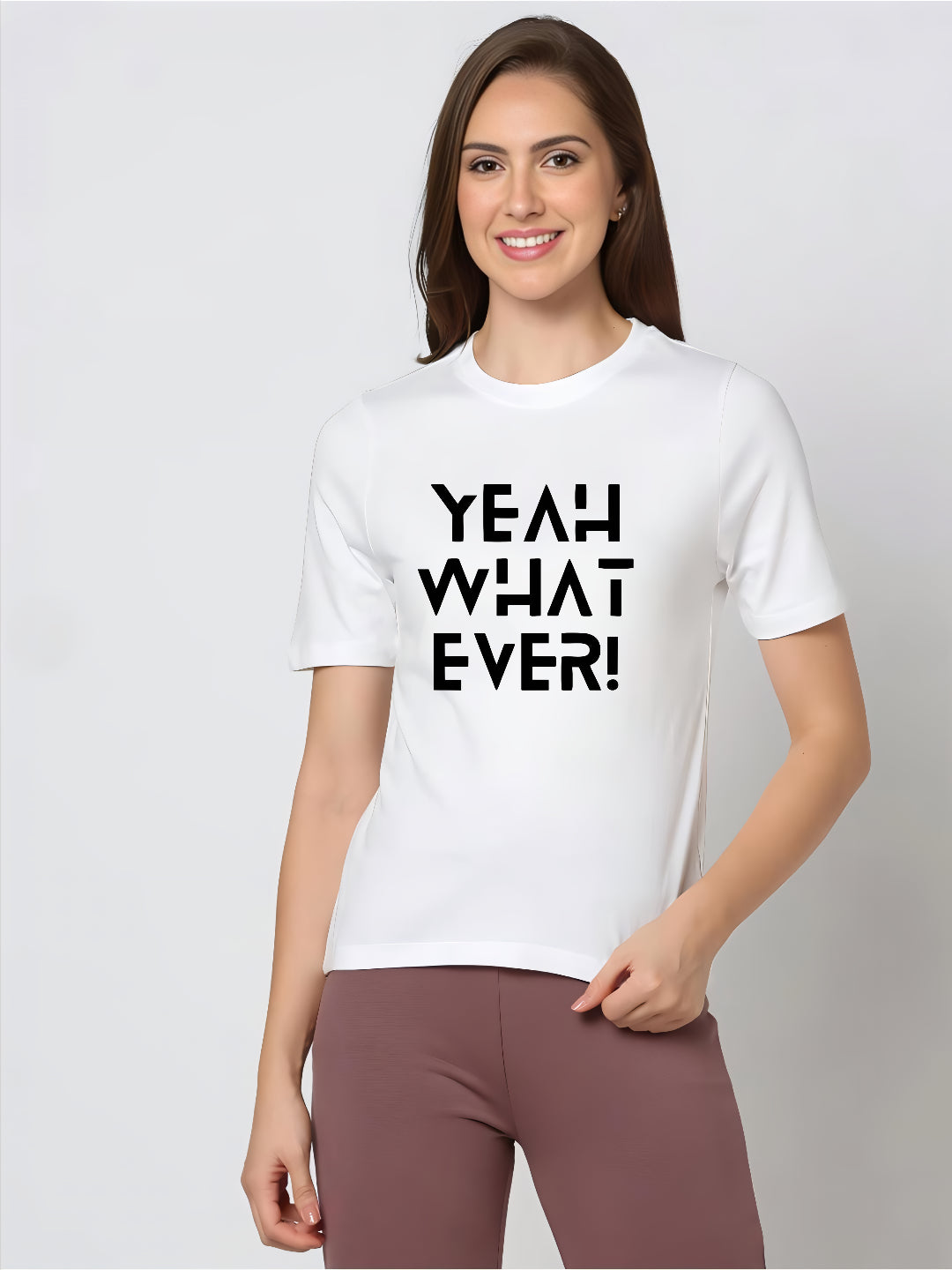HESHA YEAH WHAT EVER REGULAR PRINTED TSHIRT