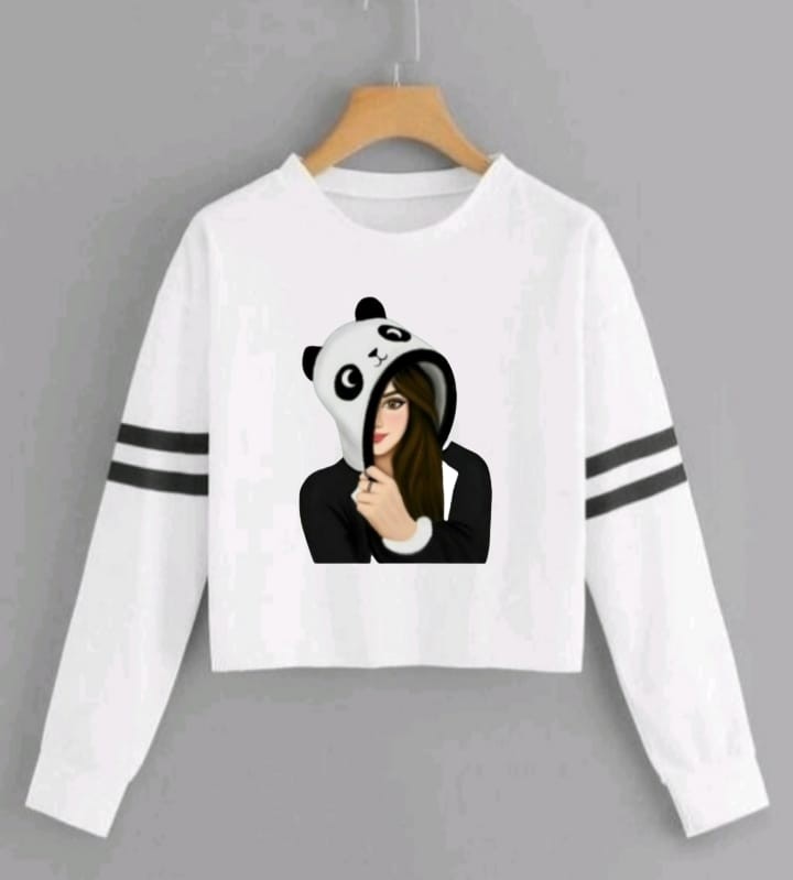 PANDA GIRL LFB STRP REGULAR TSHIRT