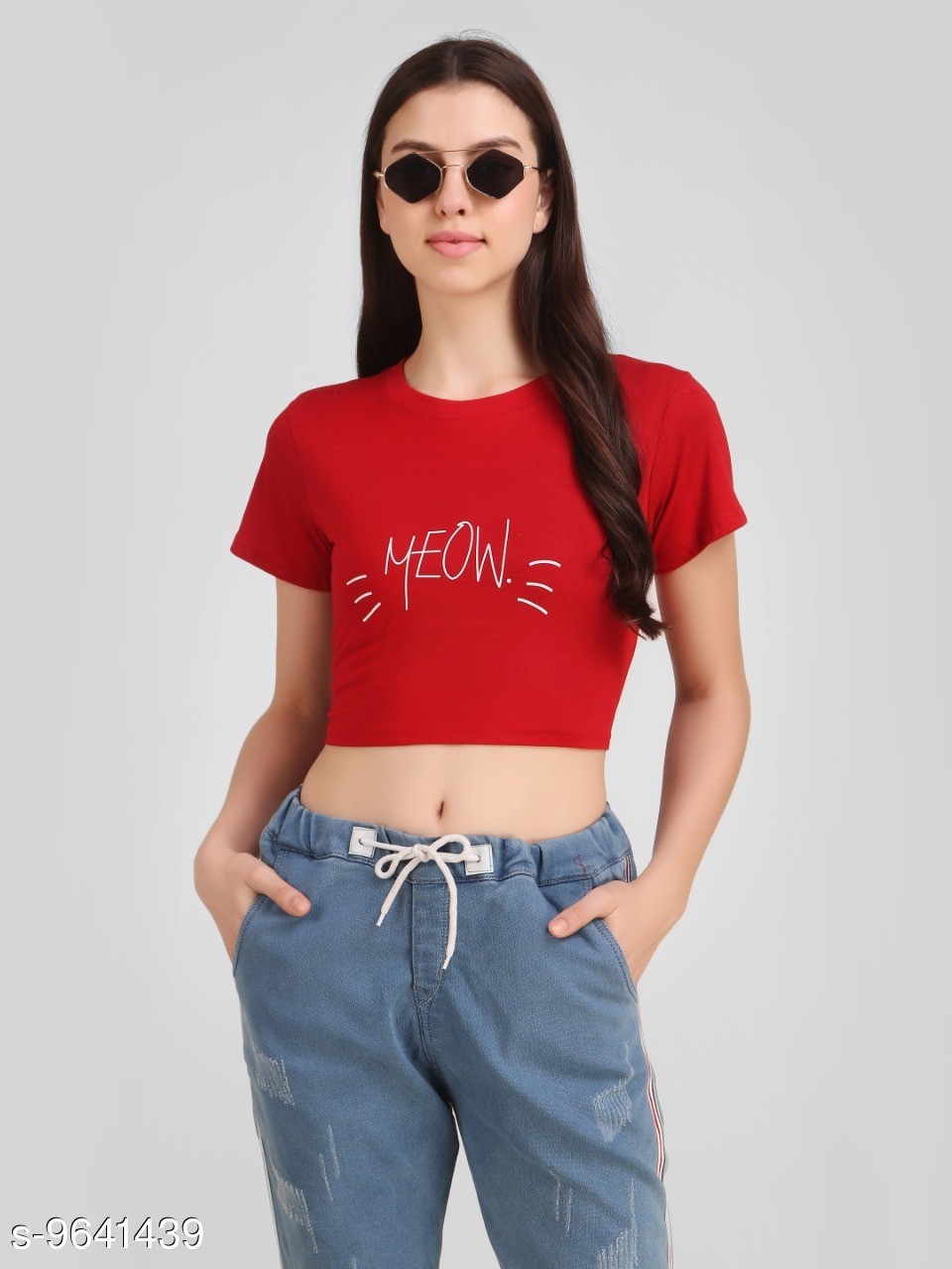 MEOW CROP TSHIRT