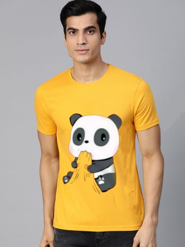 HUNGRY PANDA MEN REGULAR TSHIRT